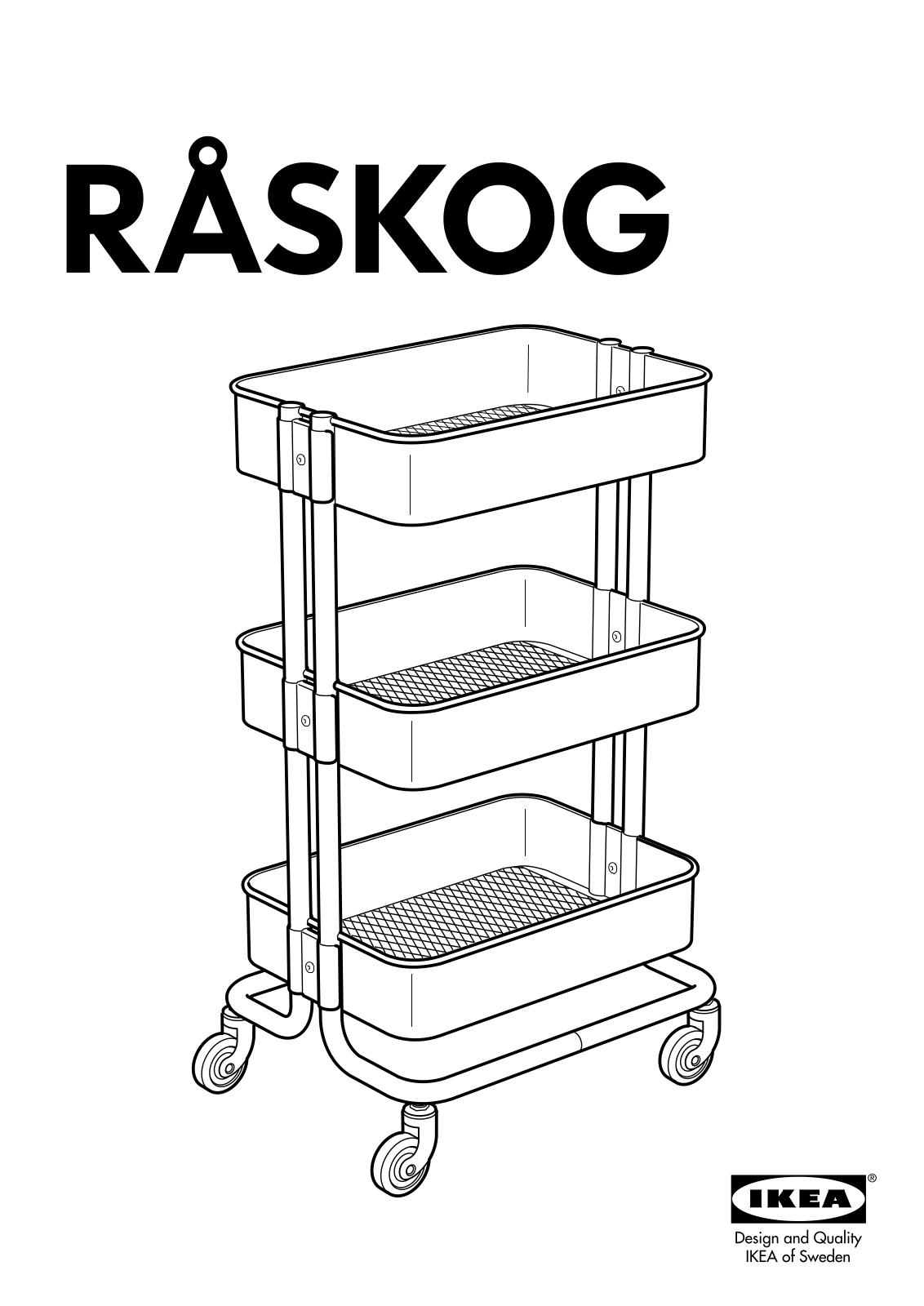 IKEA RÅSKOG Kitchen cart User Manual