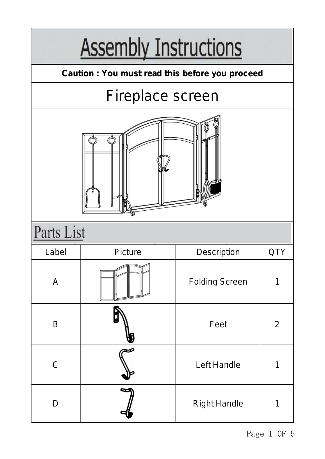 Home Loft Concepts FOMF2173 Installation & Assembly - ManualMachine.com