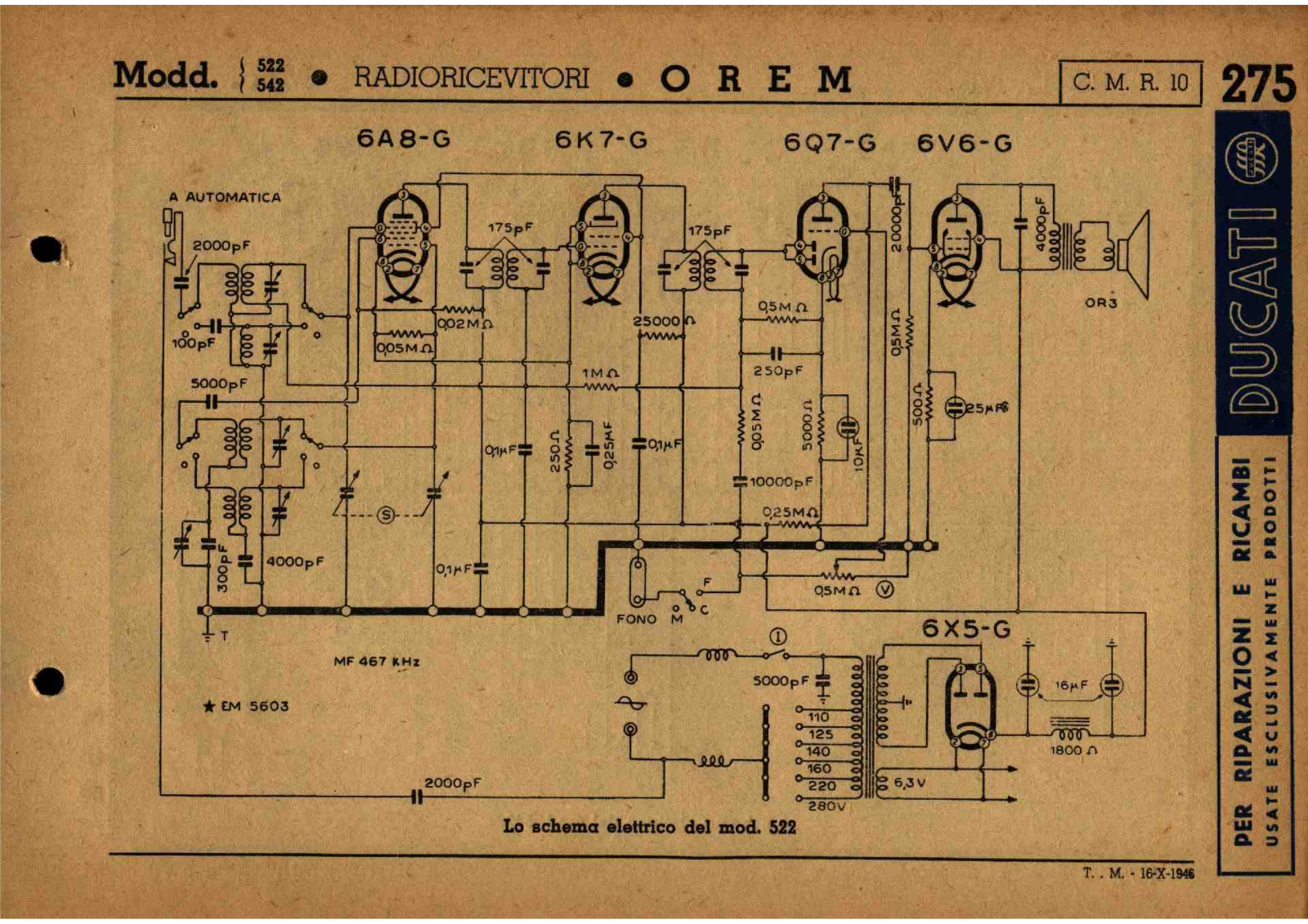 OREM 522 schematic