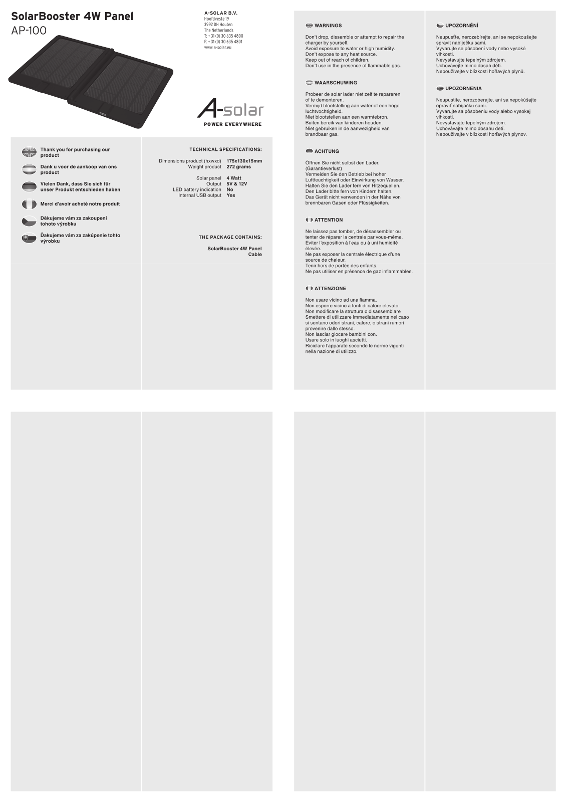 Xtorm AP-100 User guide