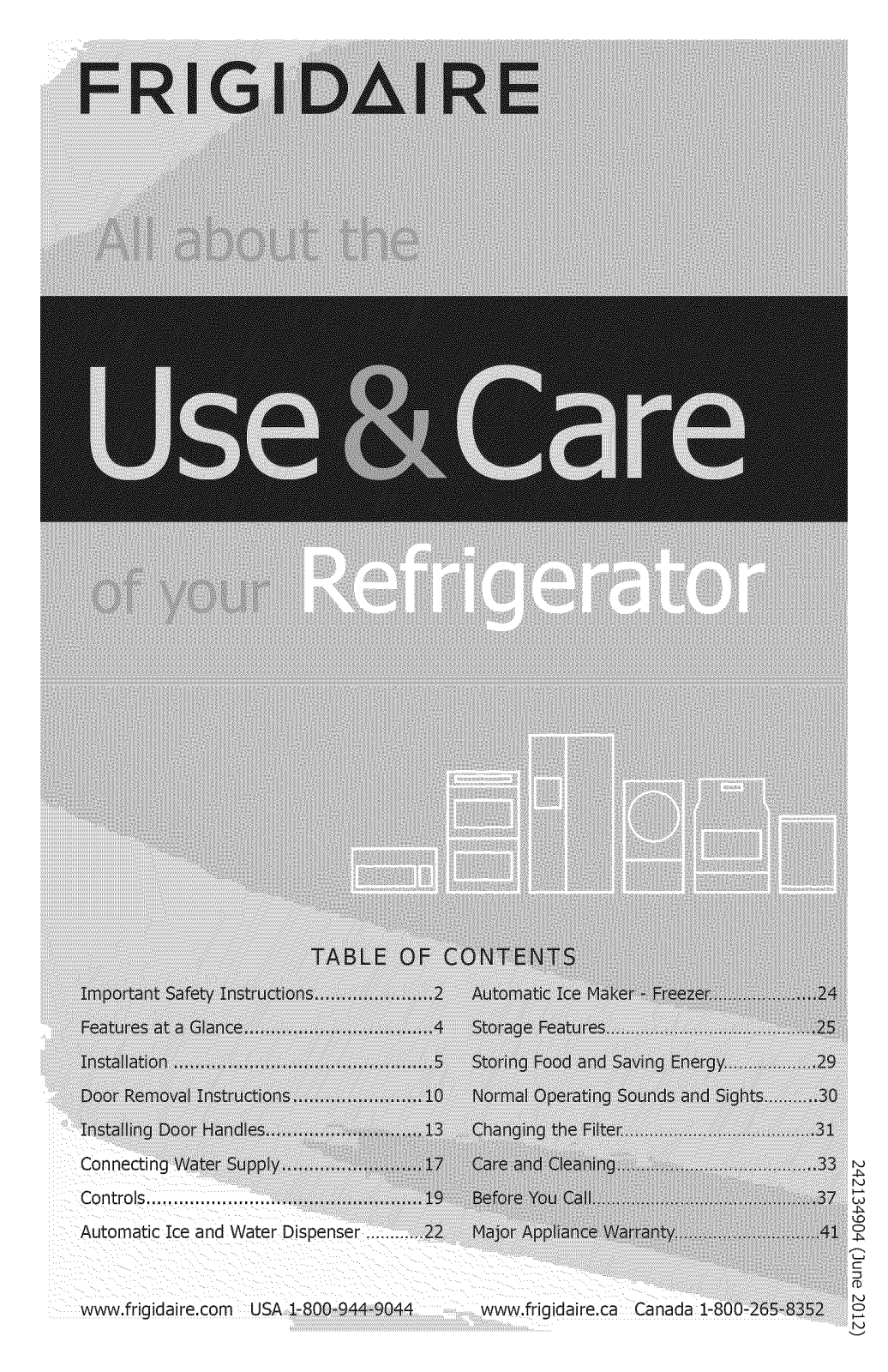 Frigidaire LGUB2642LP9, LGUB2642LF9, LGUB2642LE9, FPHF2399MF7, FPHB2899LFC Owner’s Manual