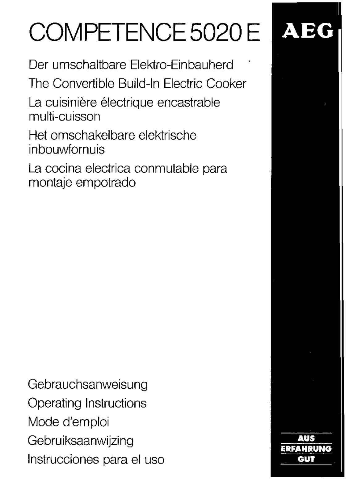 Aeg 5020E User Manual