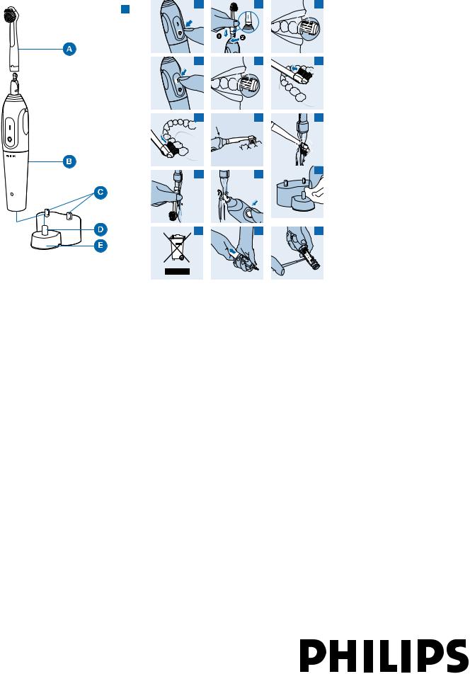 Philips HX1630, HX1624, HX1622, HX1620 Quick start guide