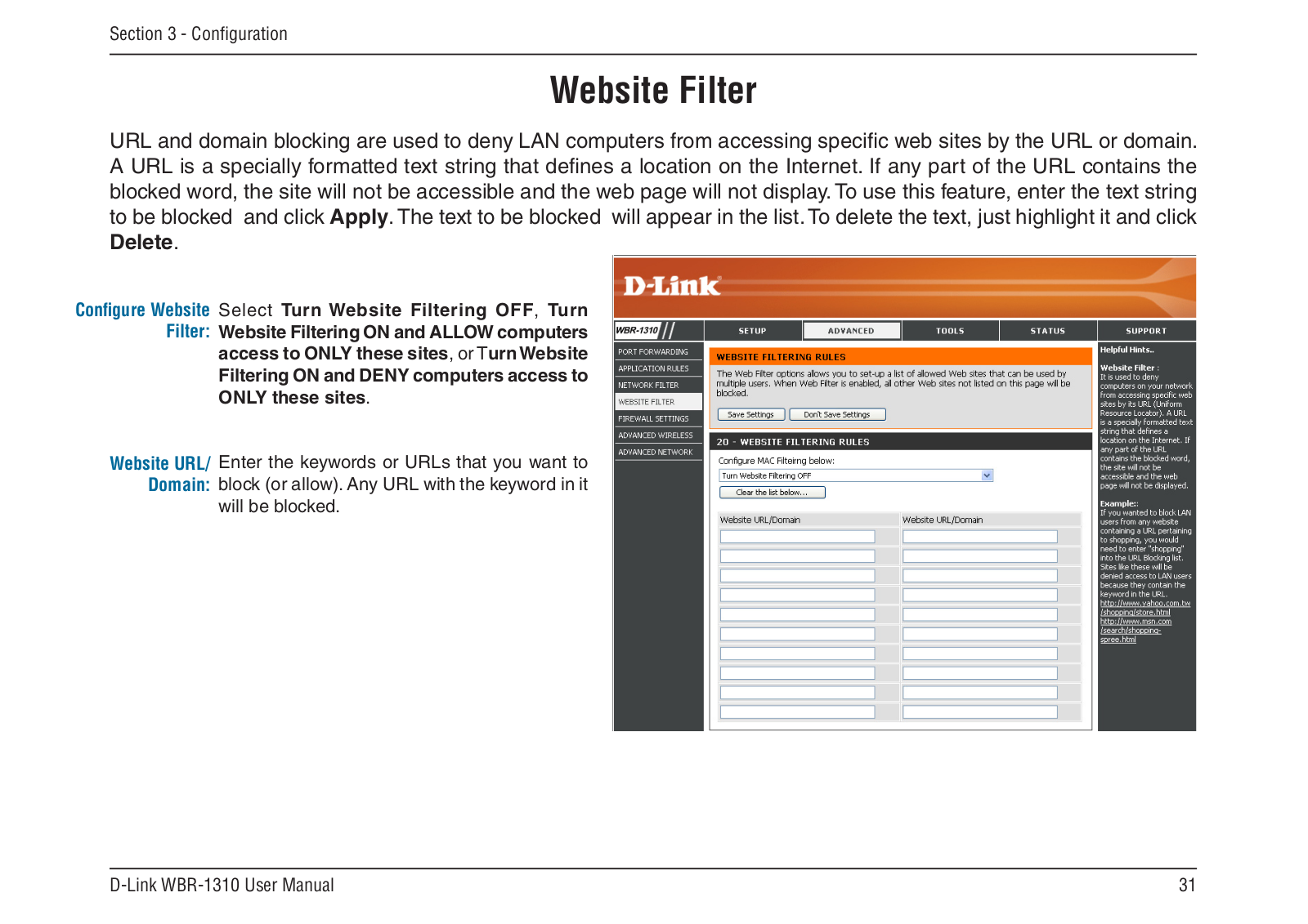 D Link WBR1310B1 User Manual