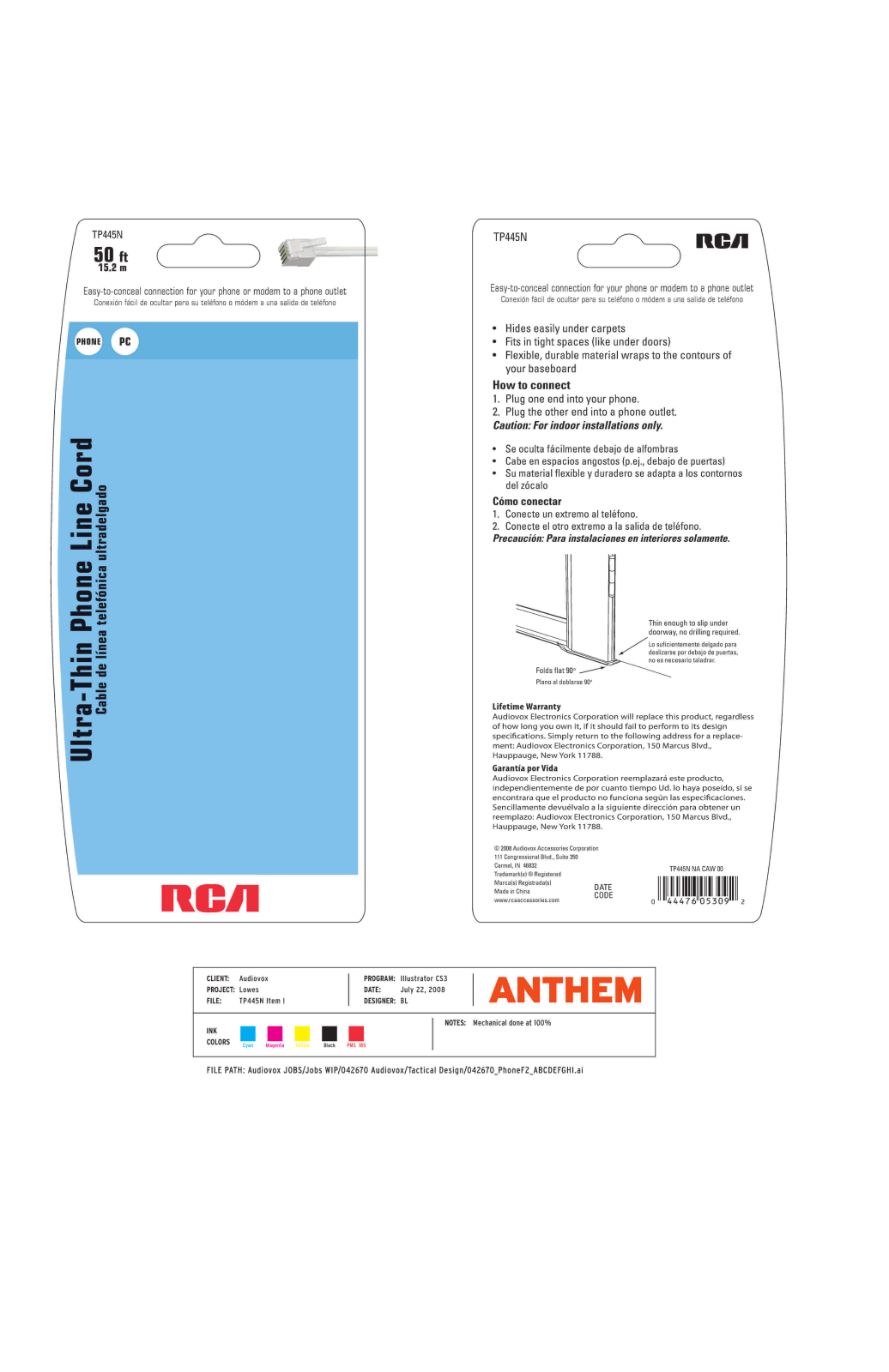 RCA TP445N User Manual