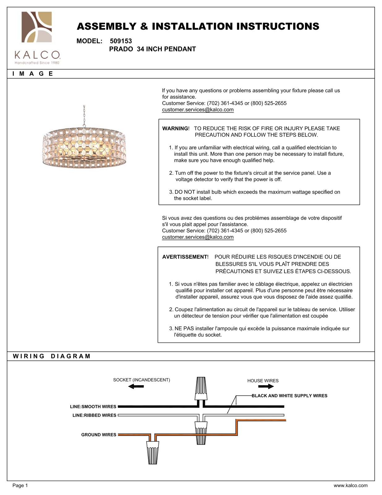 Kalco 509153OSL Assembly Guide - ManualMachine.com