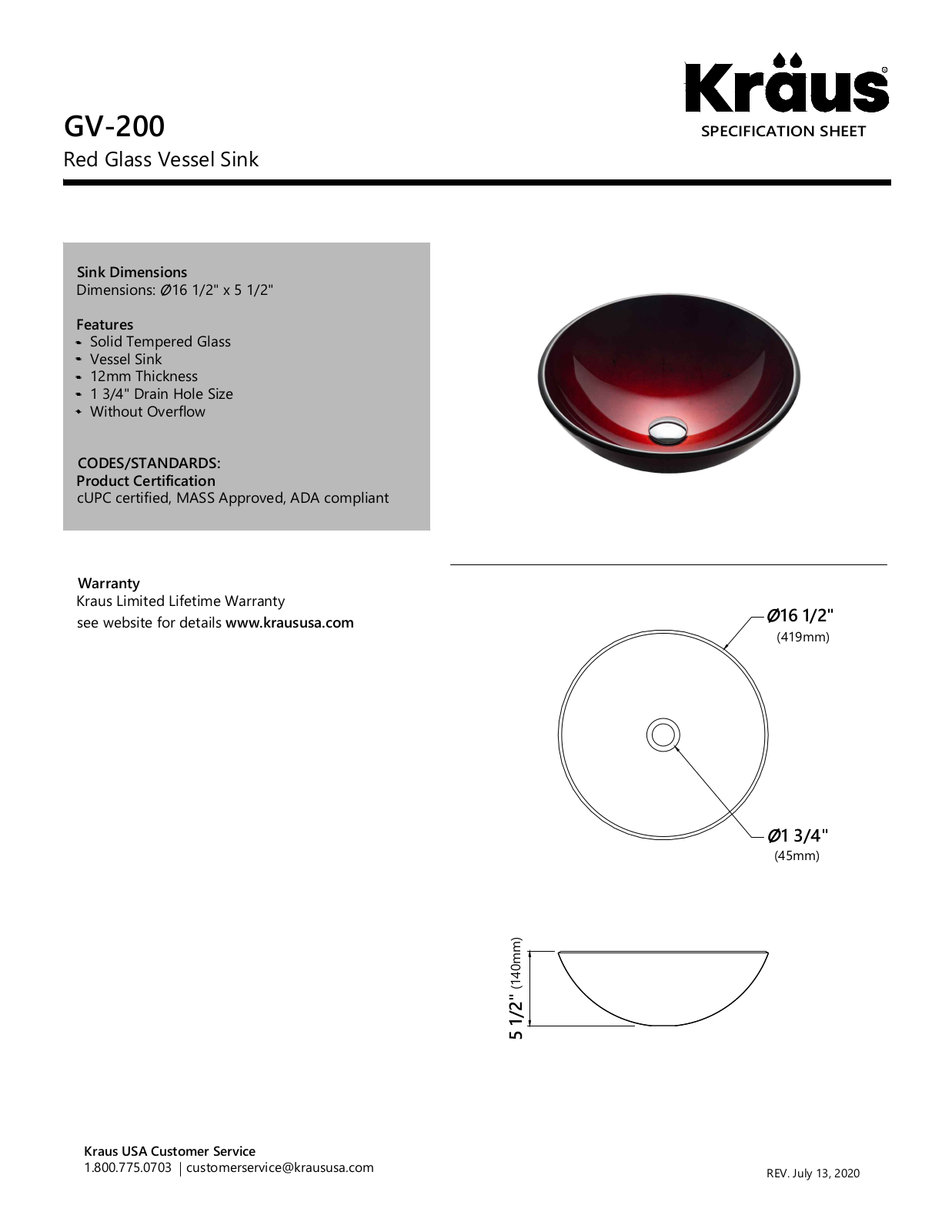 Kraus KUS1313 Specifications - ManualMachine.com
