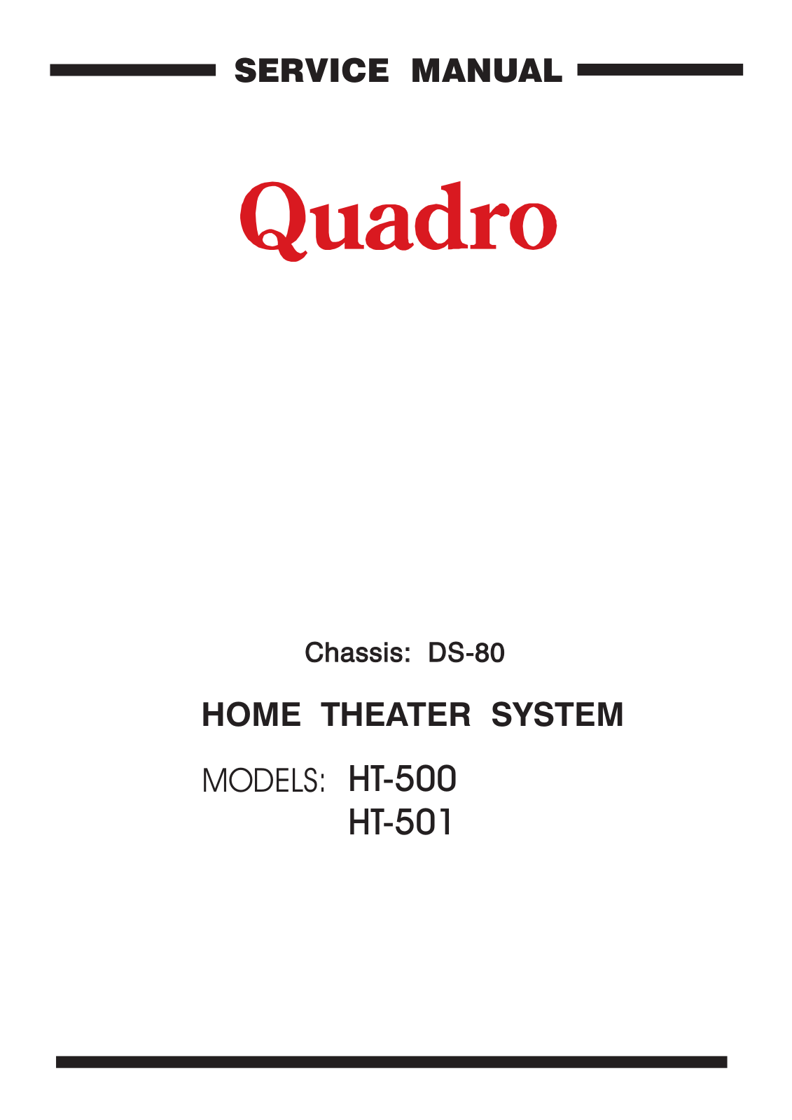 Quadro HT-500, HT-501 Service Manual