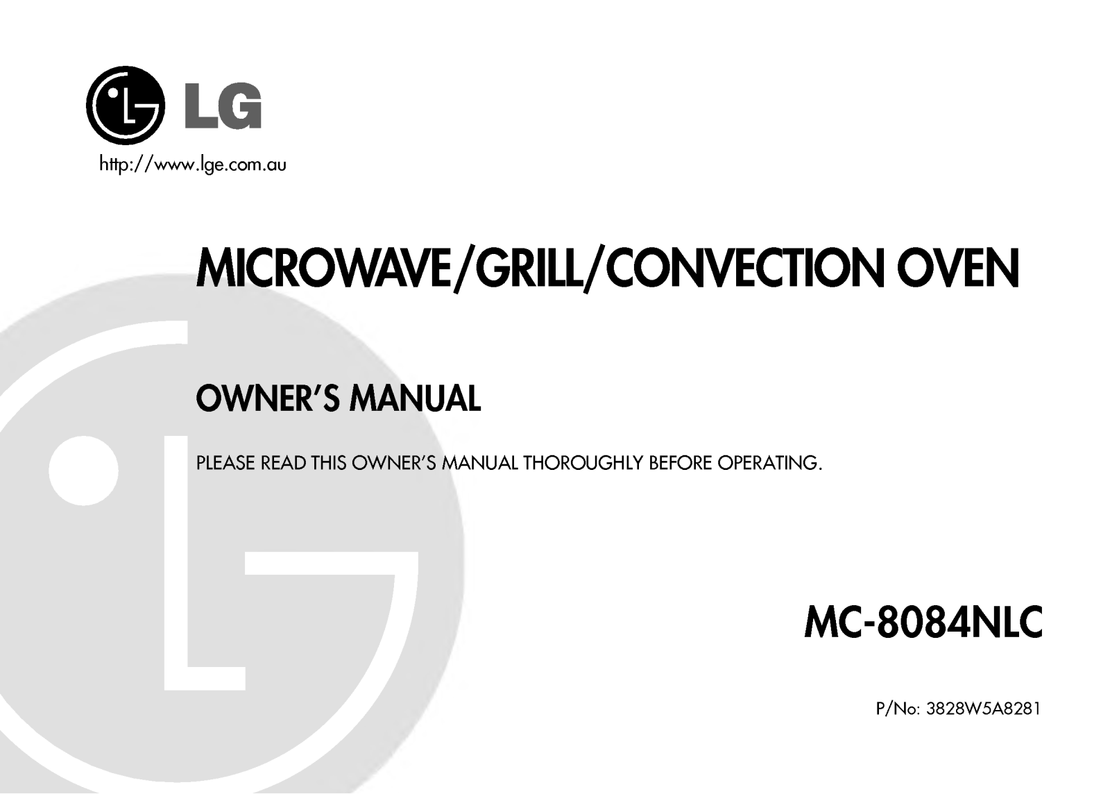 LG MC-8084NLC User Manual