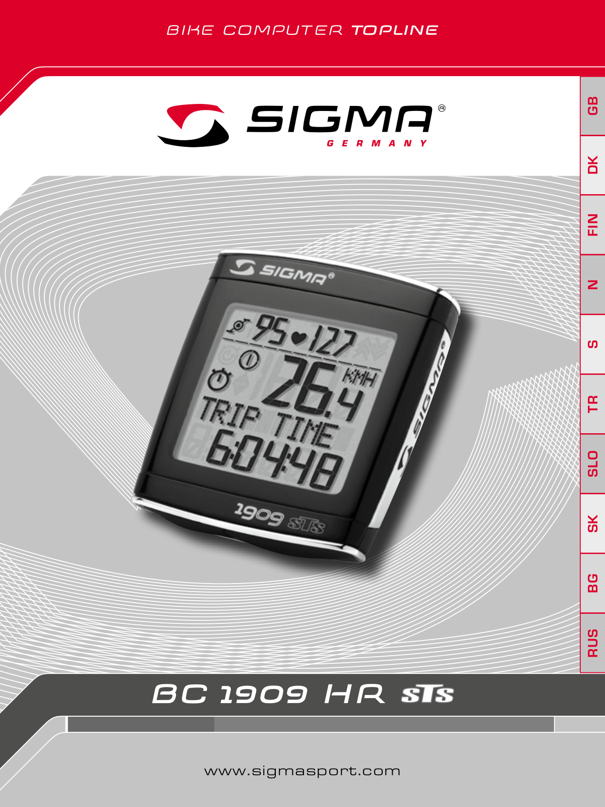 Sigma BC 1909 HR STS User guide