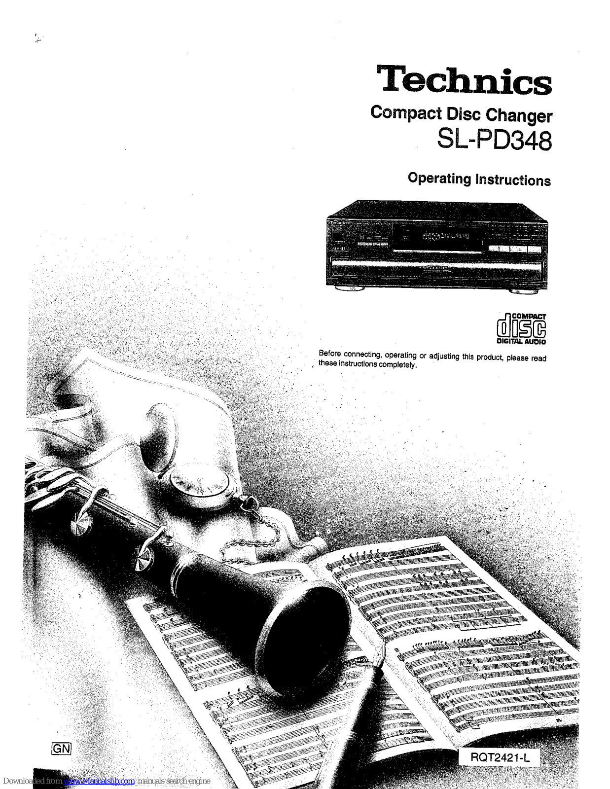 Technics SL-PD1348, SL-PD348 Operating Instructions Manual