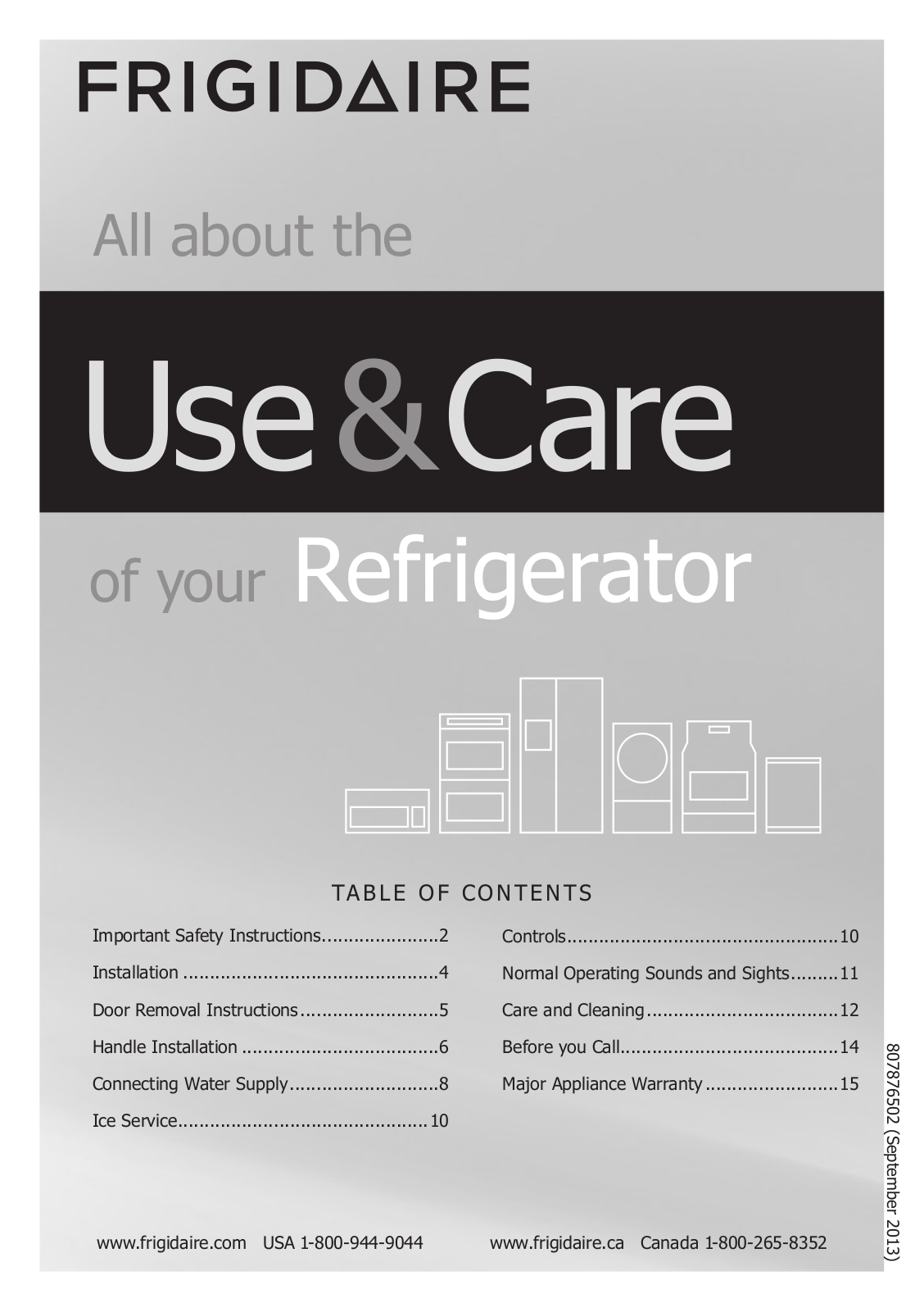 Frigidaire FGHT1832PP, FGHT2132PE, FPHI2188PF User Manual