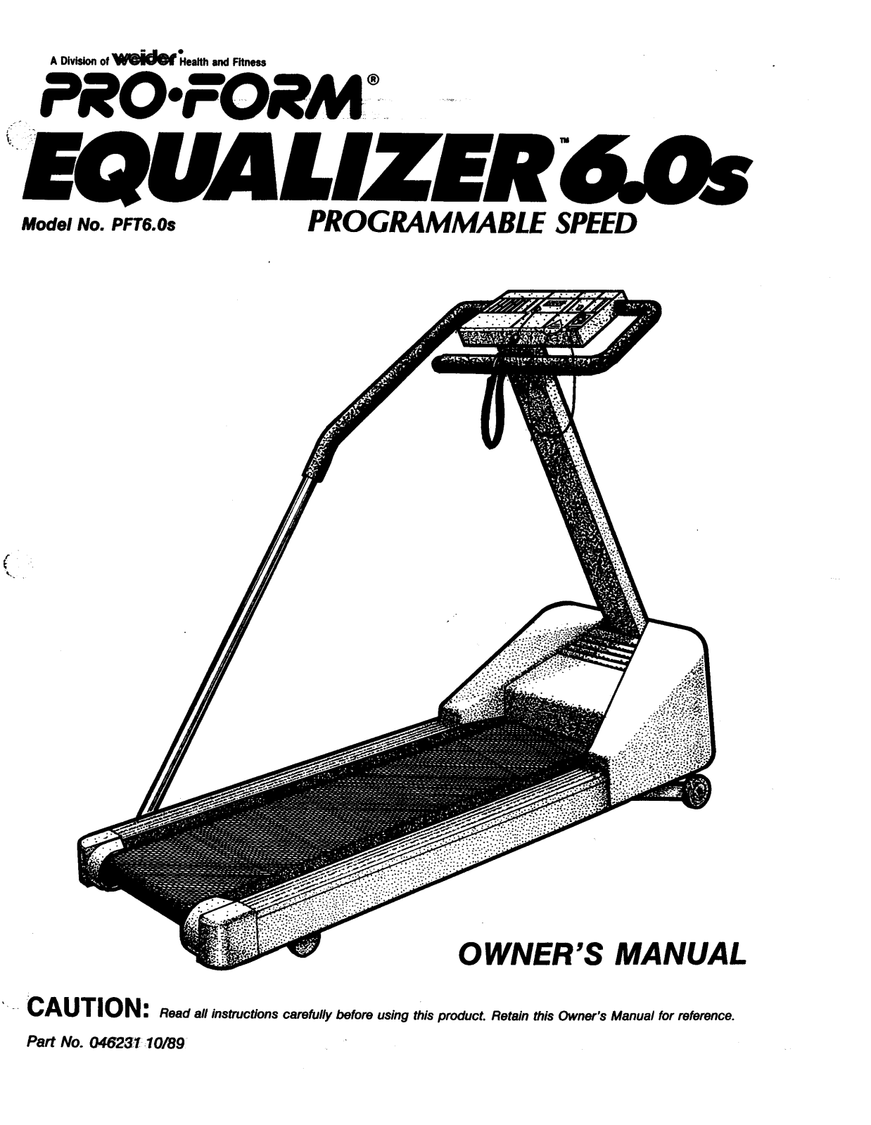 ProForm PFT60S2, PFT60S4, PFT60S5, PFT60S0, PFT60S3 User Manual