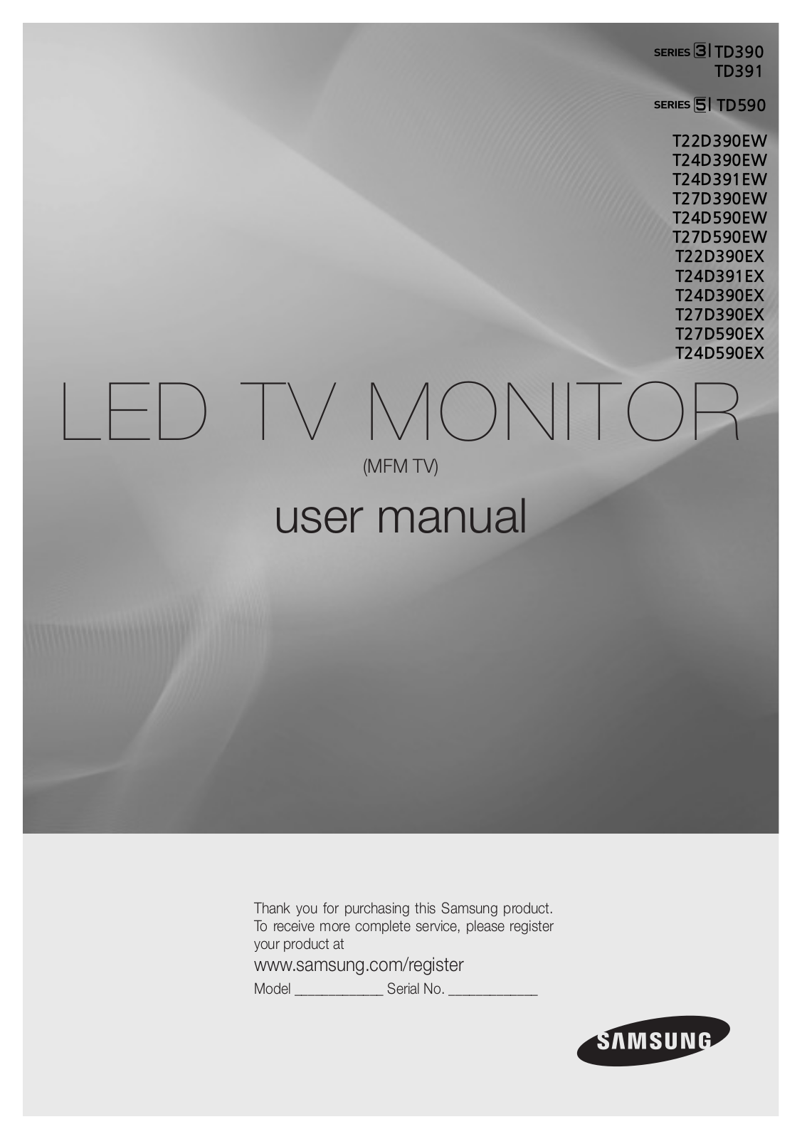 Samsung T27D390EW User Guide