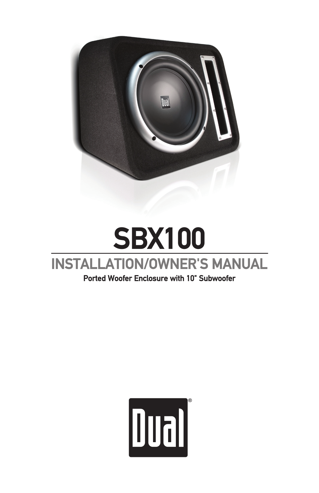 Dual SBX100 Owner's Manual