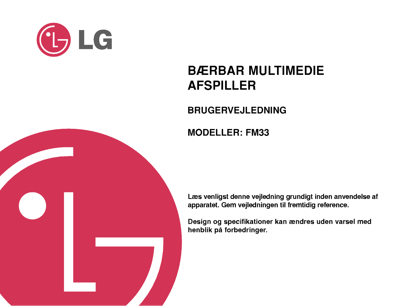 LG MF-FM33S2K Instruction book