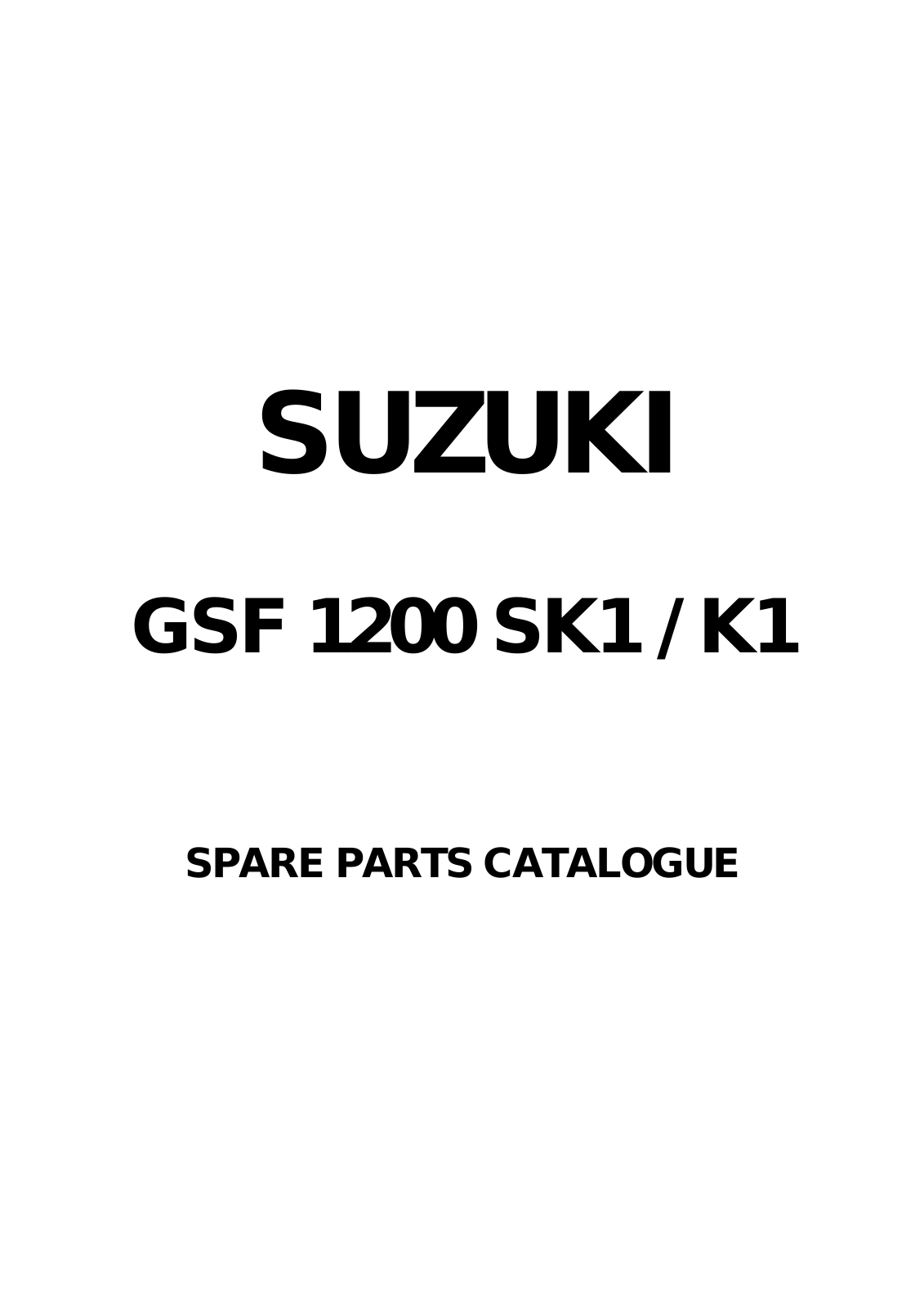 Suzuki GSF1200 Bandit 2001 User Manual