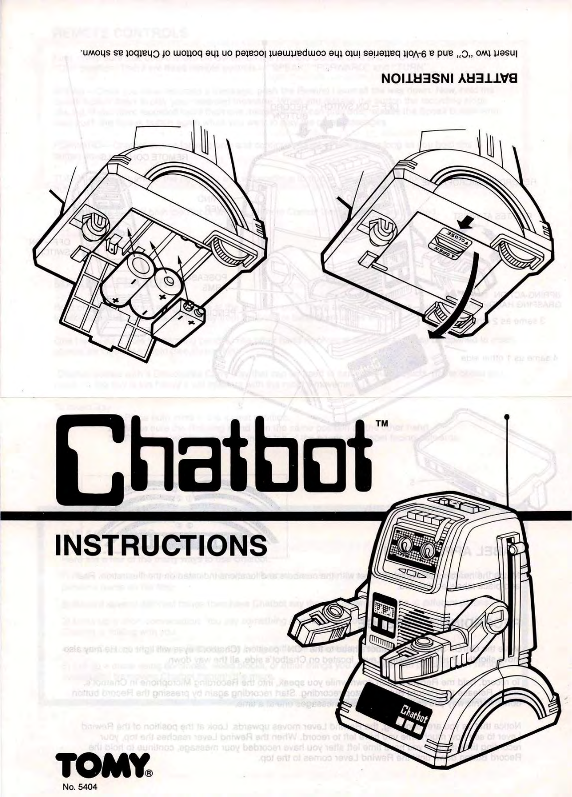 Tomy CHATBOT User Manual