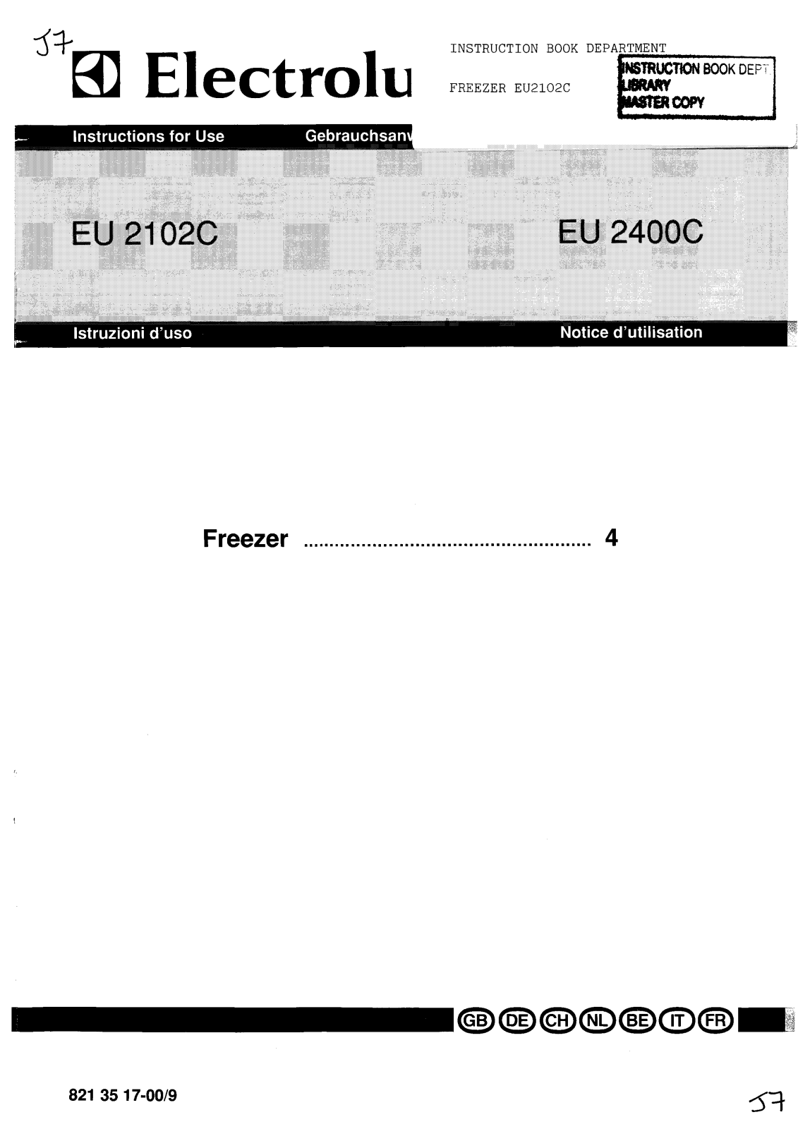 Electrolux EU2102C User Manual