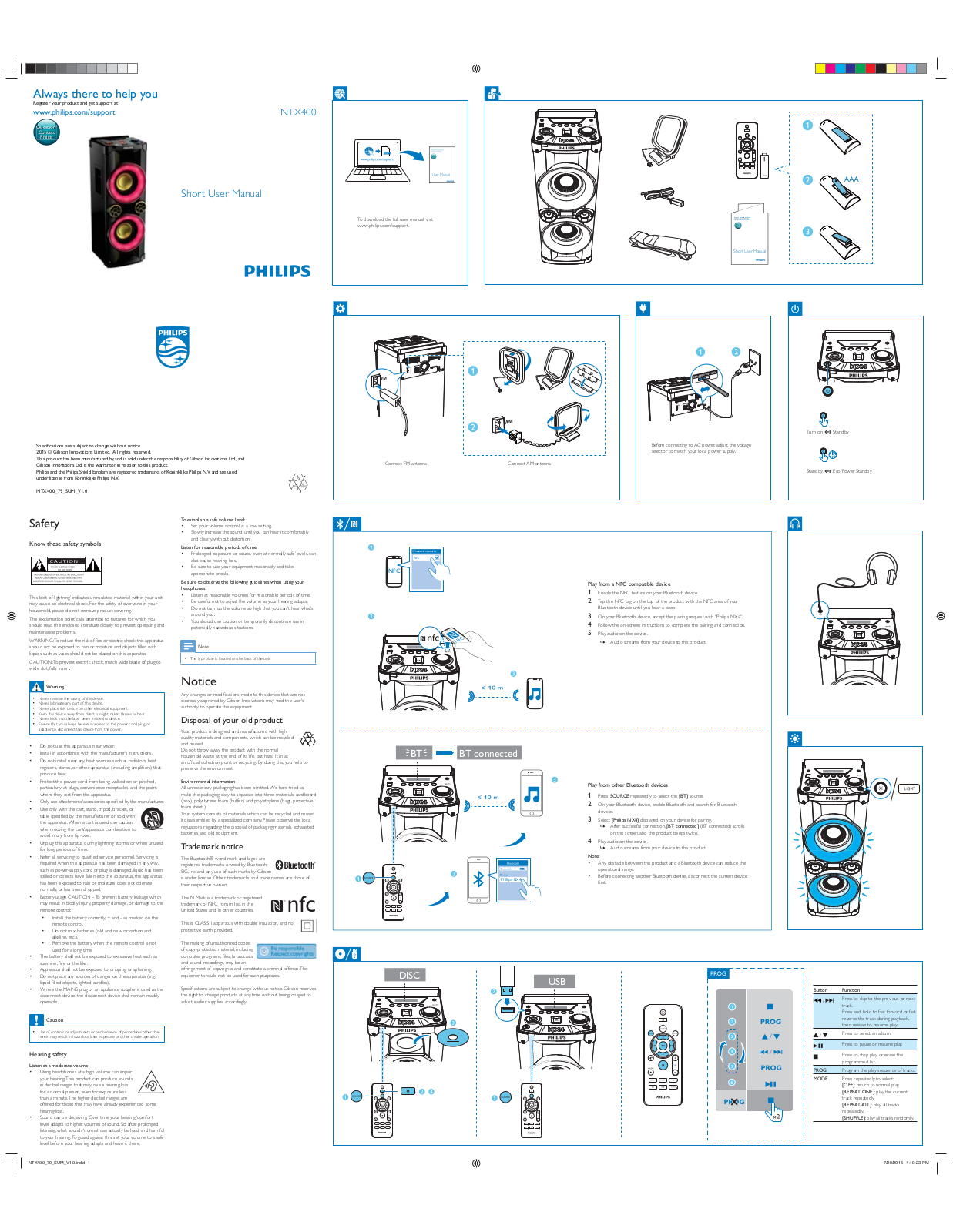 Philips NTX400 Quick Guide