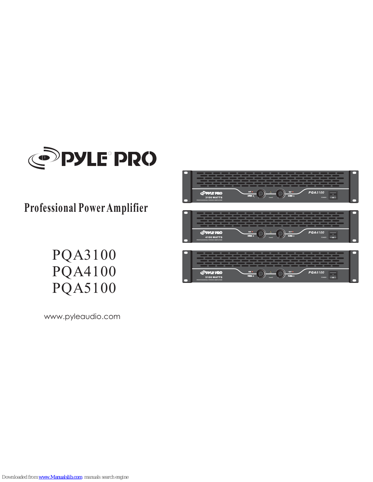 Pyle Pro PQA3100, PQA4100, PQA5100 User Manual