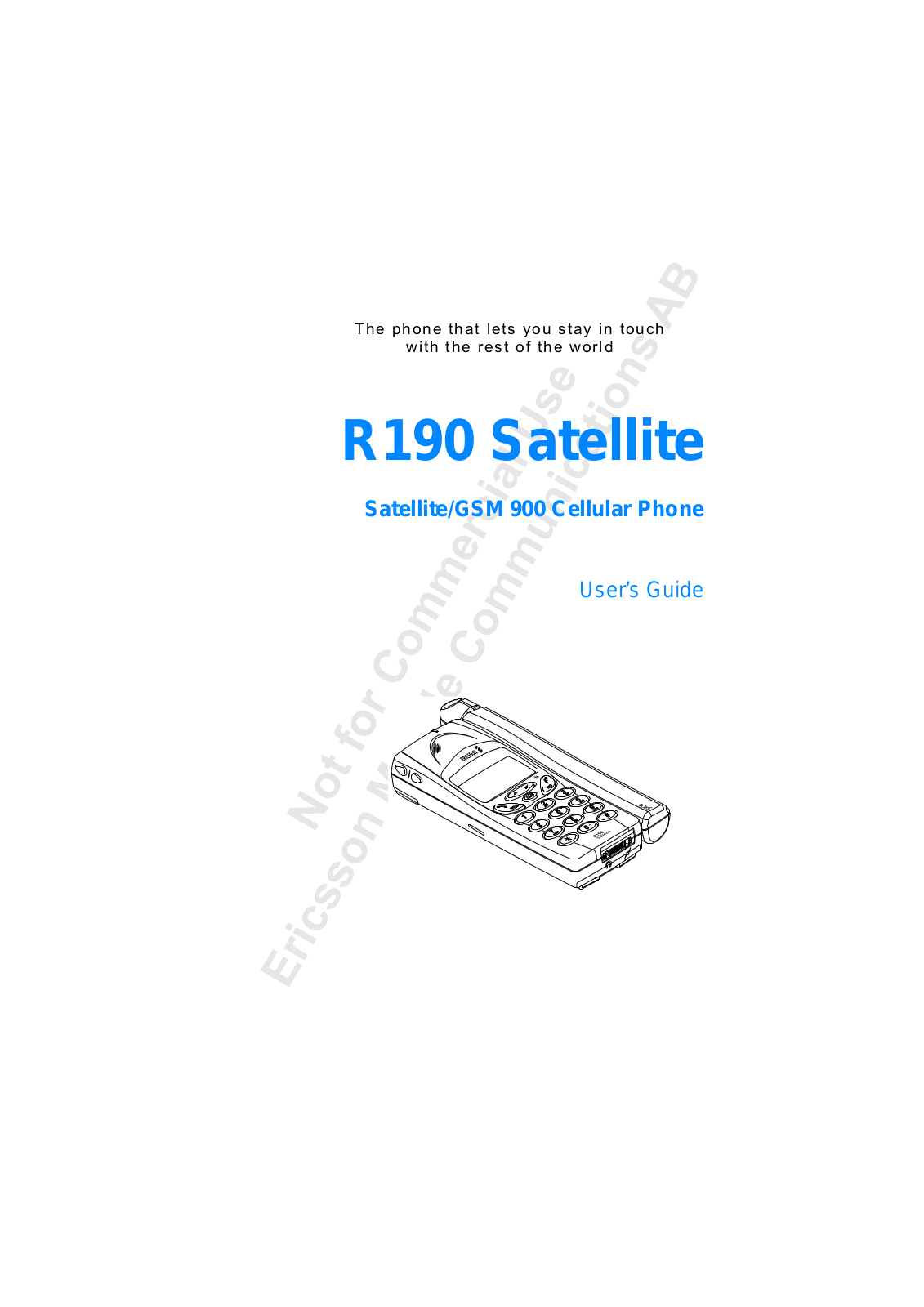 Ericsson R190 Satellite User Manual