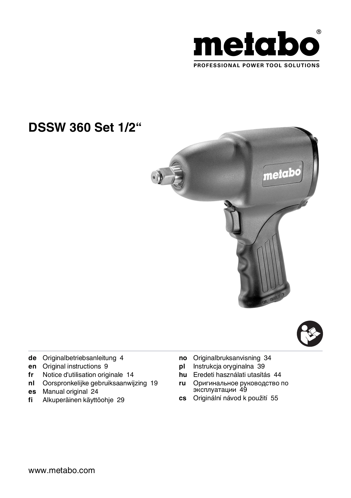 Metabo DSSW 360 Set 1/2“ User Manual