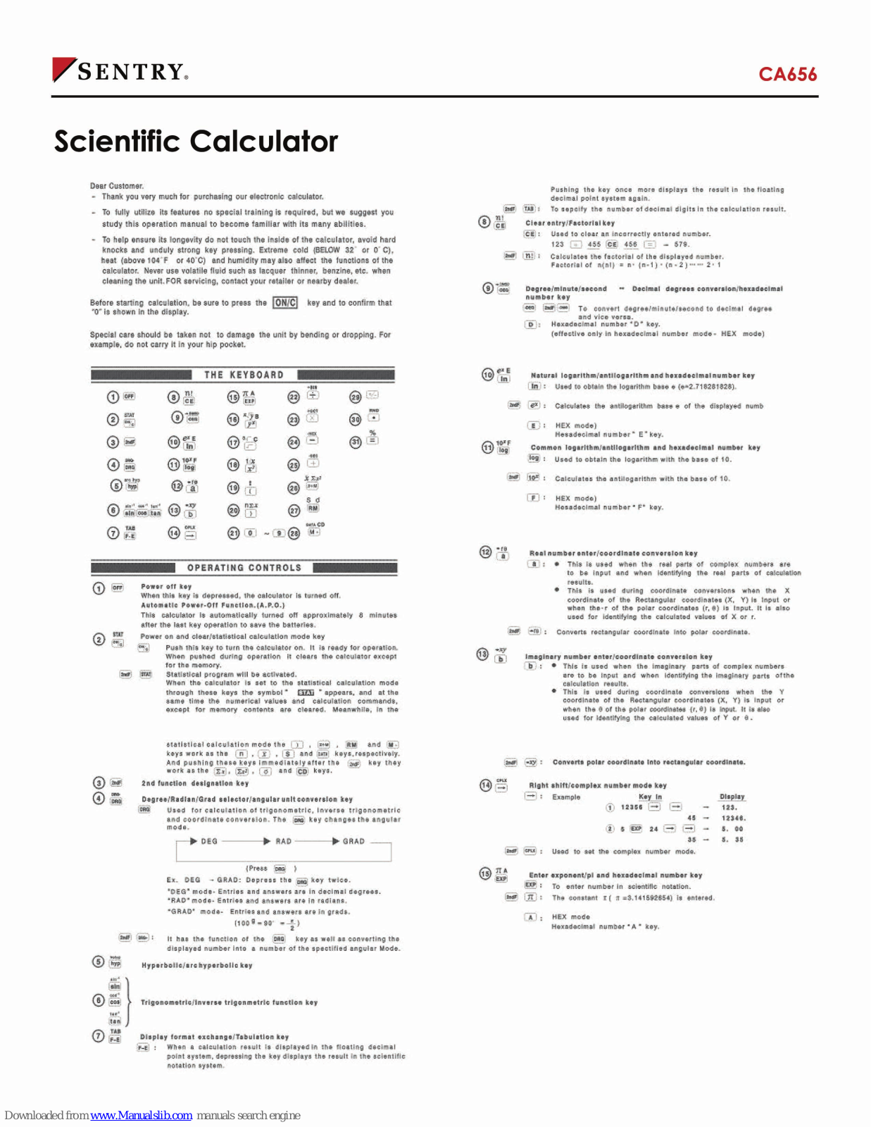 Sentry CA656 User Manual