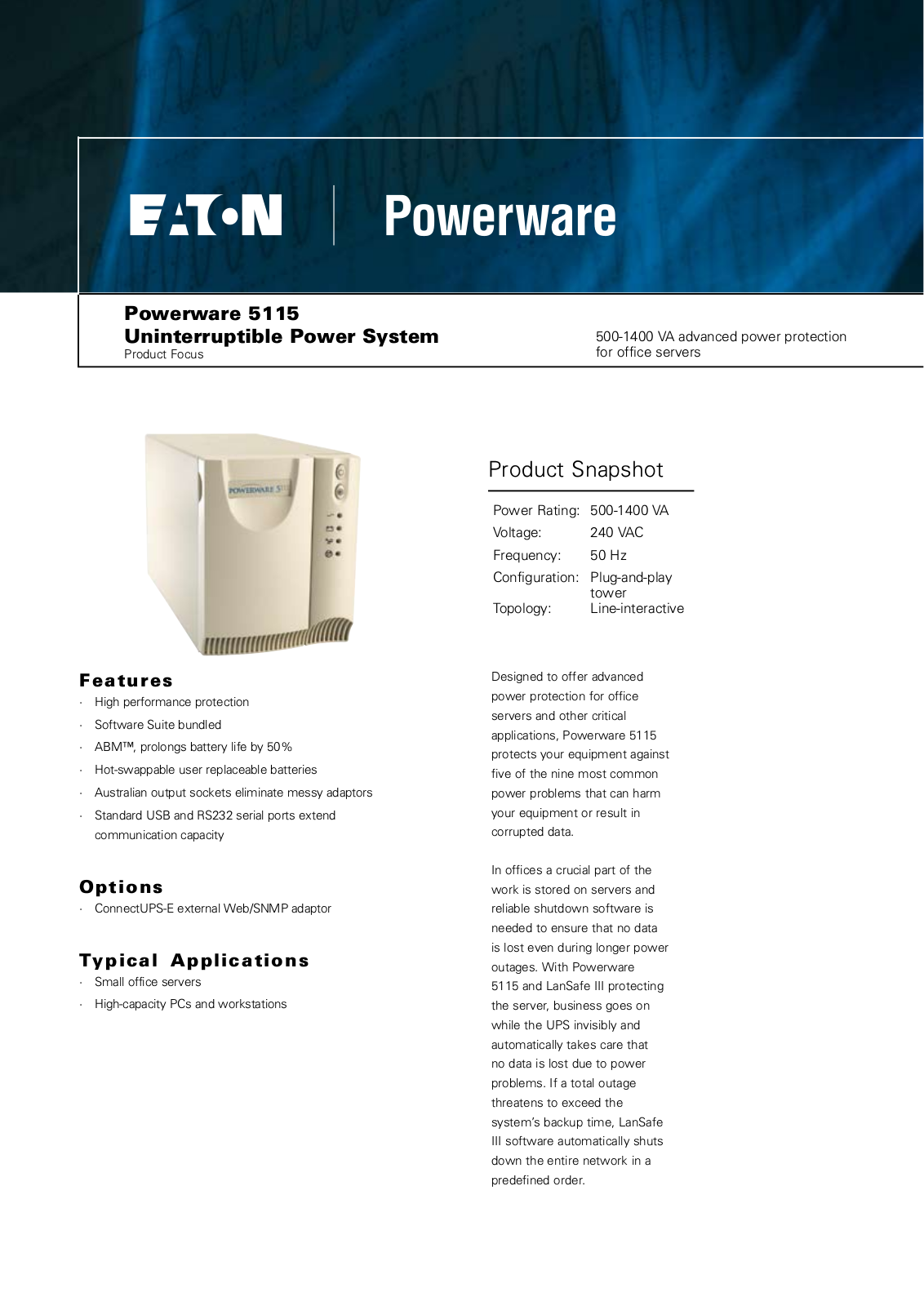 Powerware 5115 User Manual