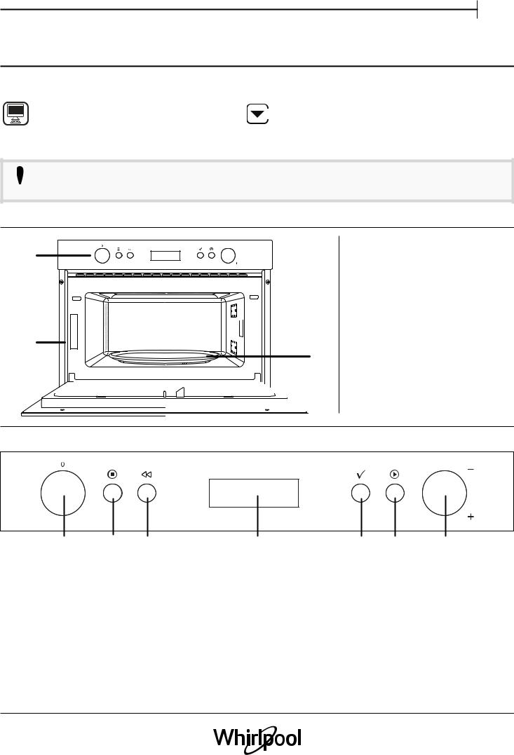 WHIRLPOOL AMW 784/IX Daily Reference Guide