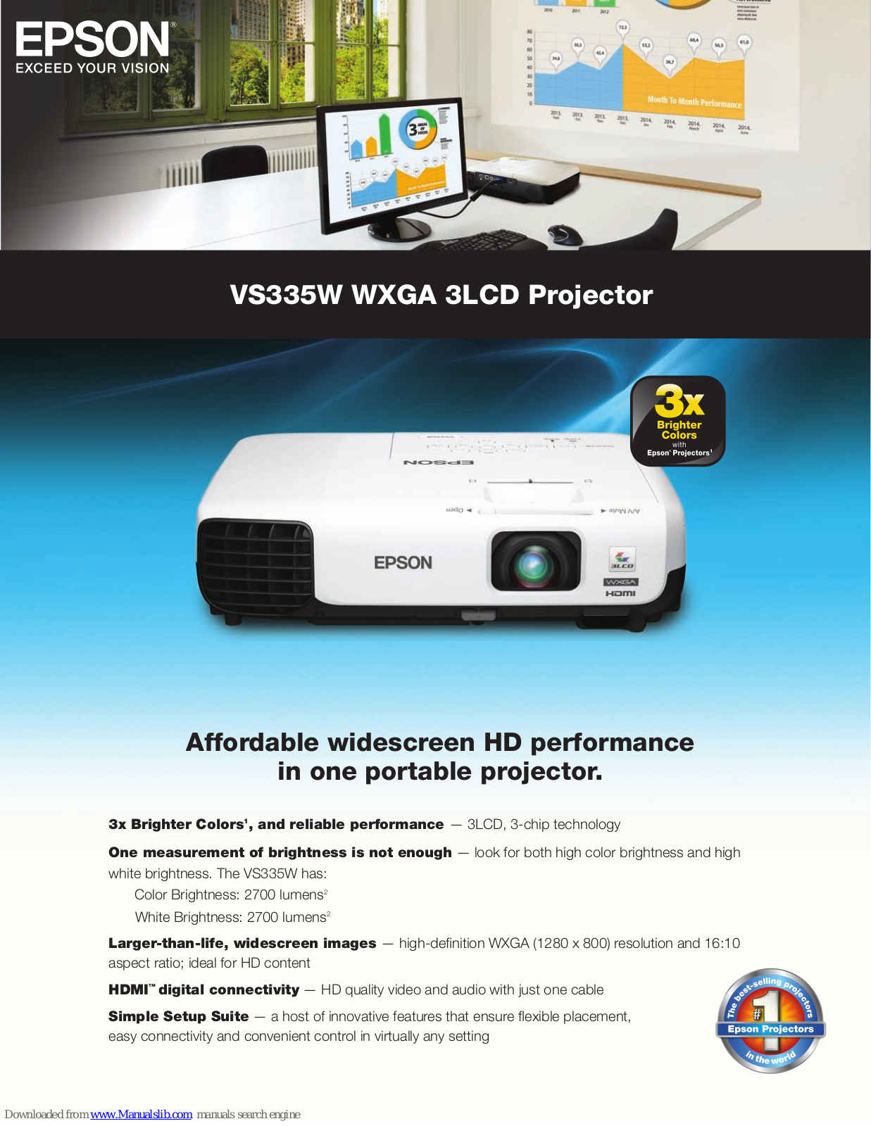 Epson VS335W WXGA Brochure & Specs