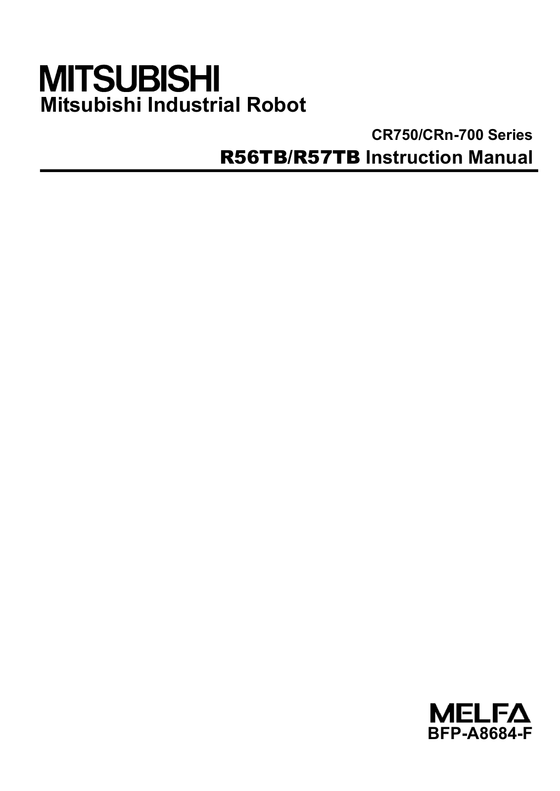 Mitsubishi R56TB, R57TB Instruction Manual