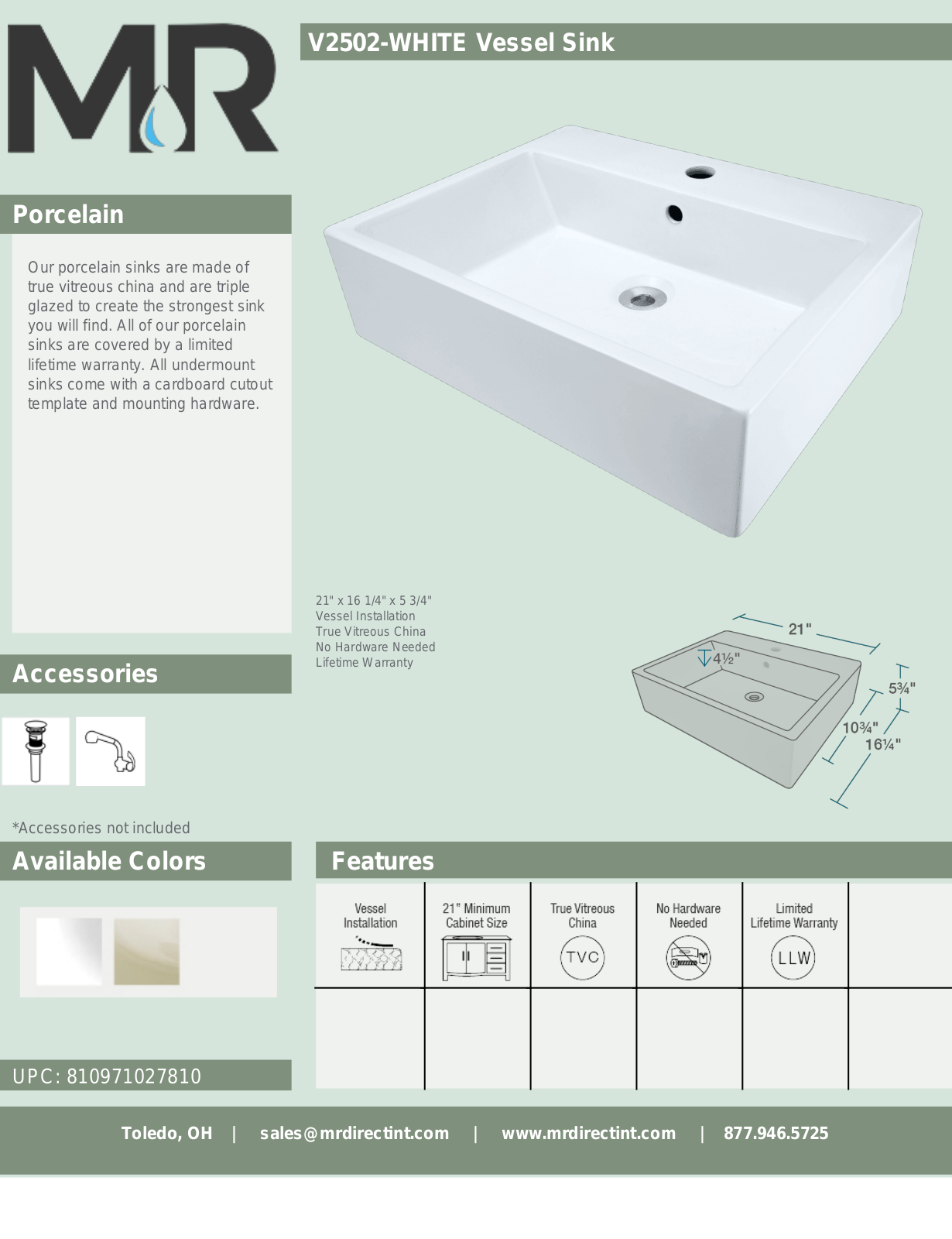 MR Direct MRDR1386 Specifications - ManualMachine.com