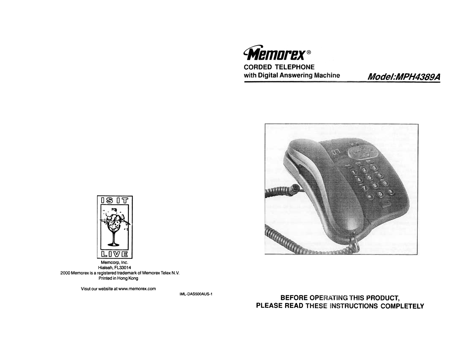 Memorex MPH4389A user Manual - ManualMachine.com