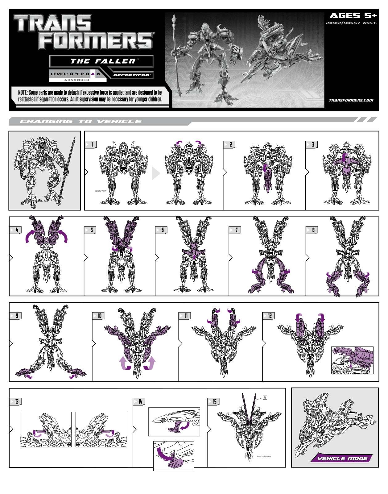 Hasbro TRANSFORMERS THE FALLEN User Manual