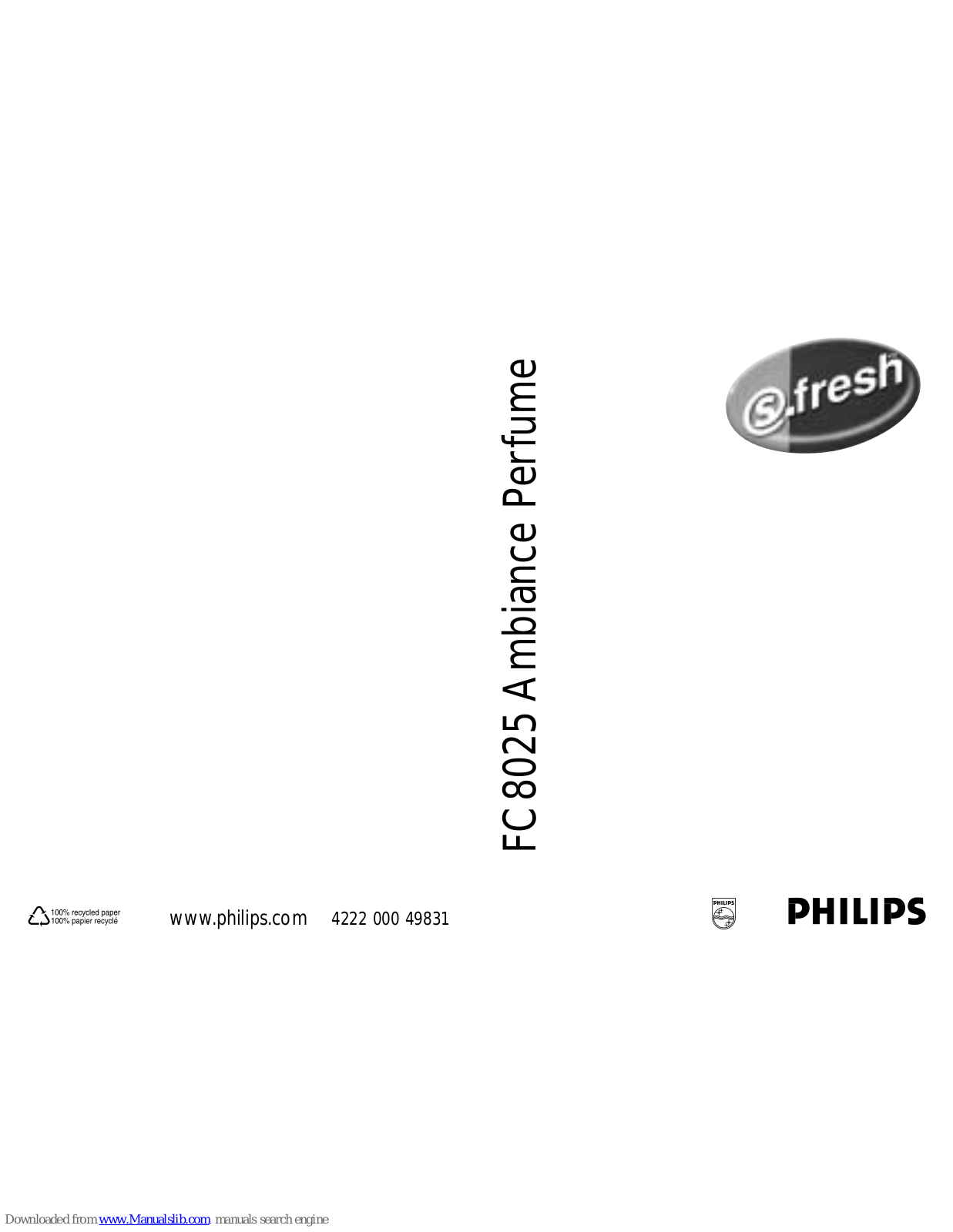 Philips FC8026/01, FC8025/01, FC8025/99, FC8025 User Manual - ManualMachine.com