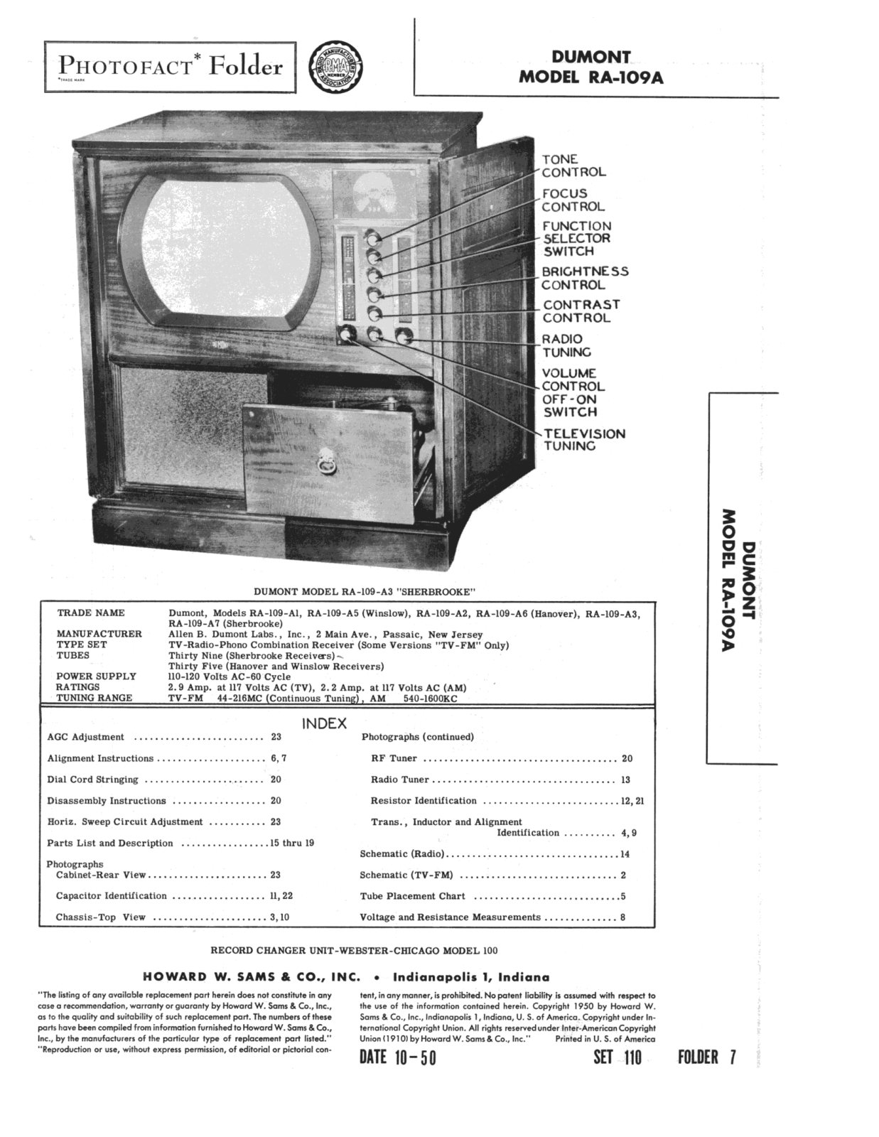 Dumont ra 109a schematic