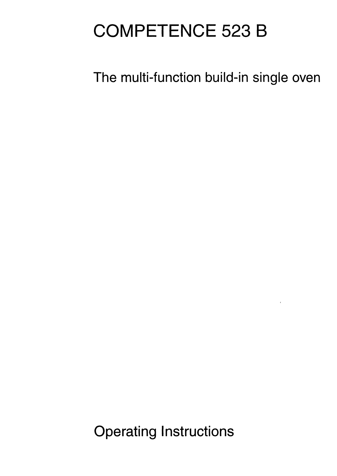 AEG 523 B Operating Instructions