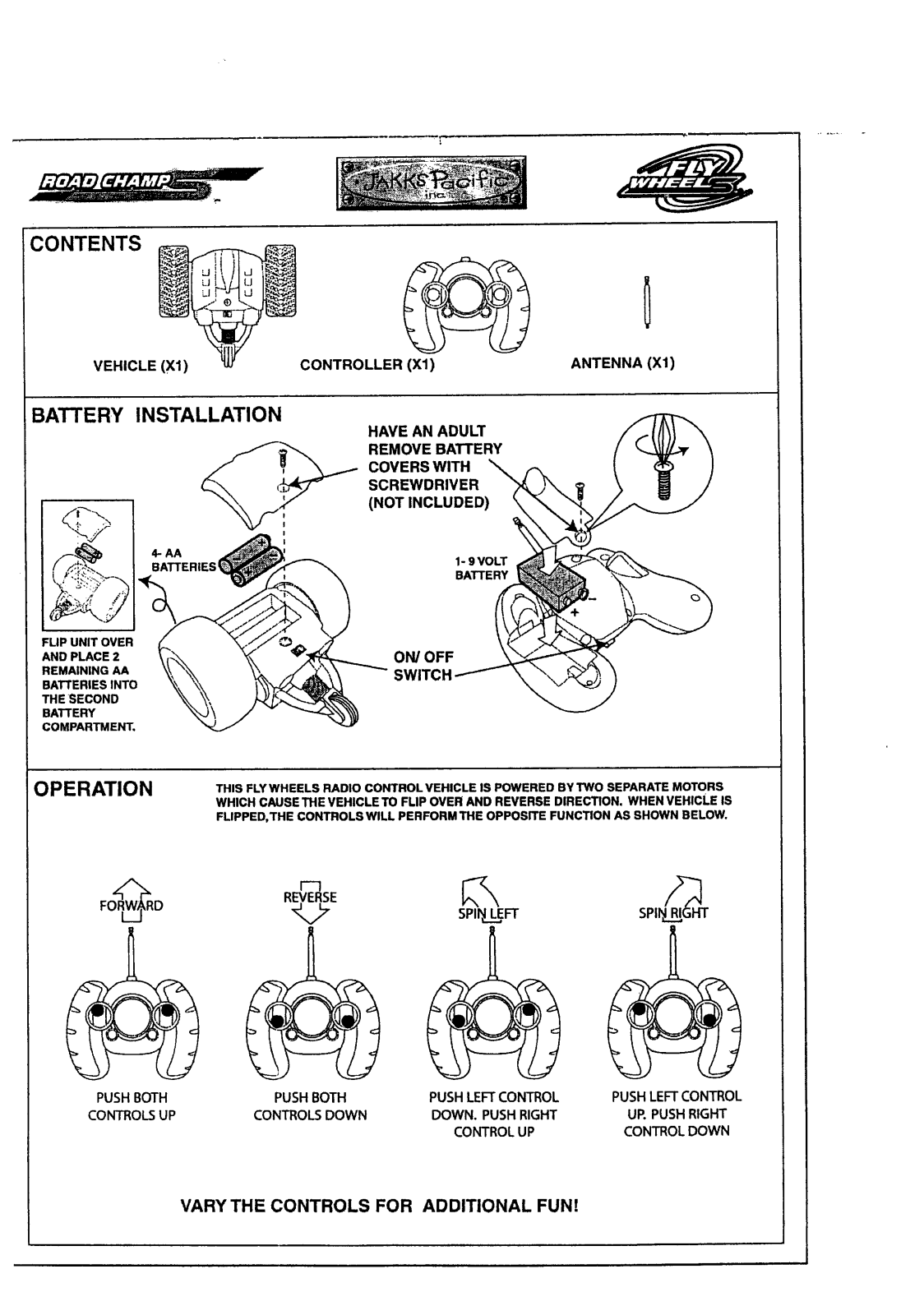 Jakks Pacific RC71266T49 User Manual