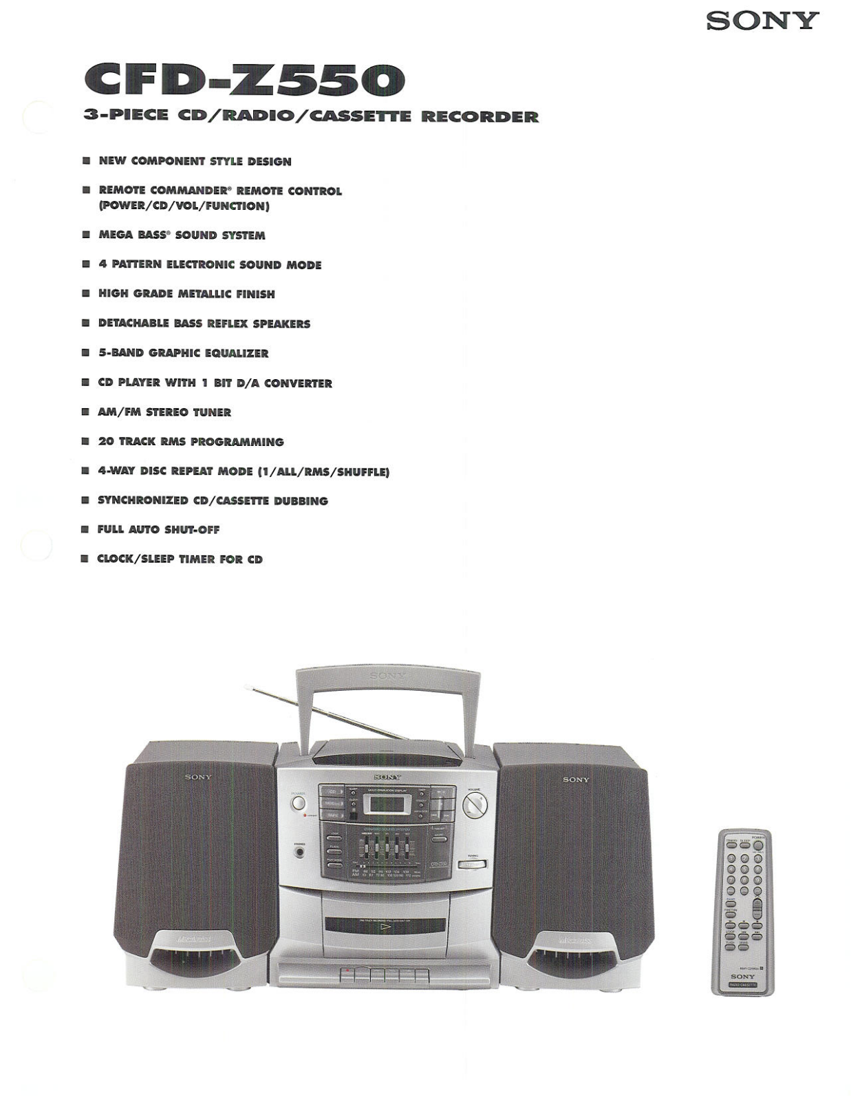 Sony CFD-Z550 BROCHURE