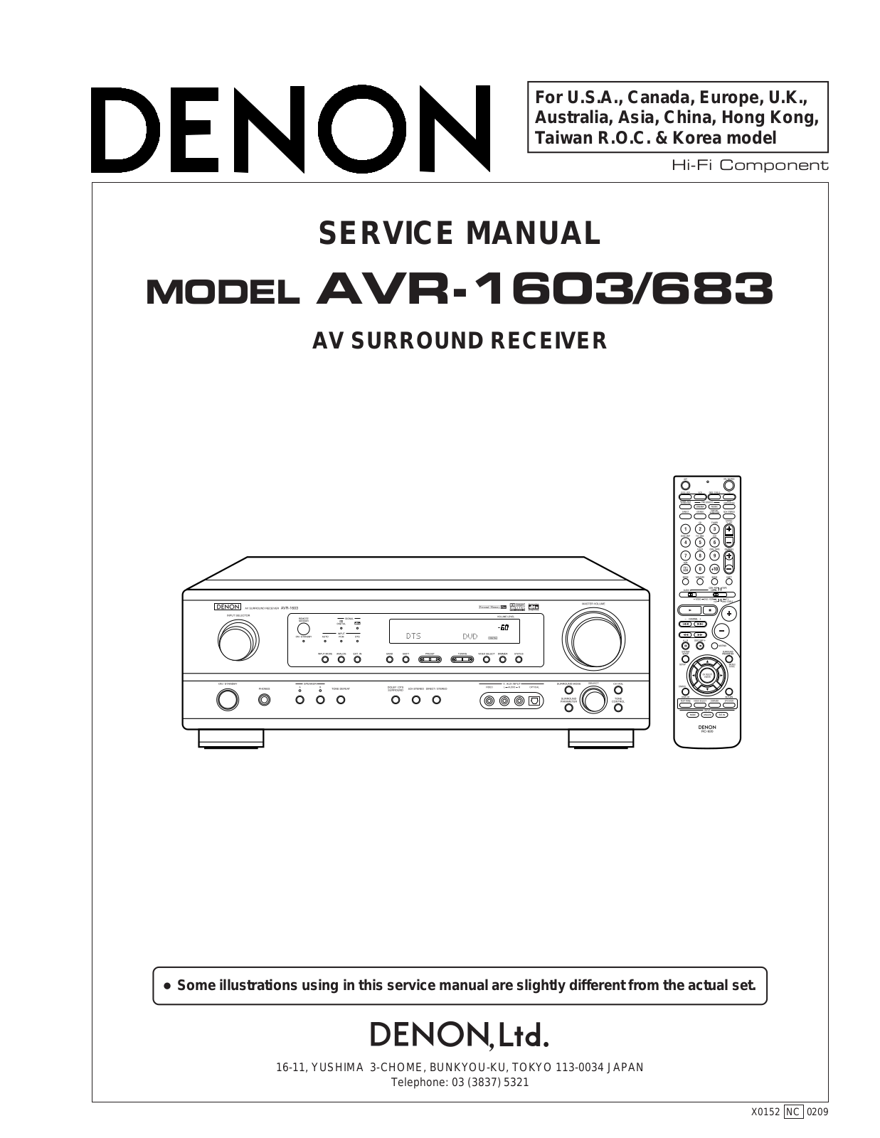 Denon AVR-1603 Service Manual