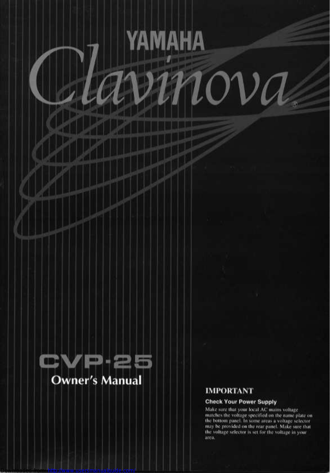 Yamaha Audio CVP-25 User Manual