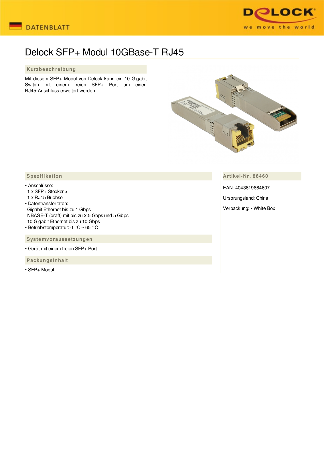 DELOCK 86460 Datasheet - ManualMachine.com