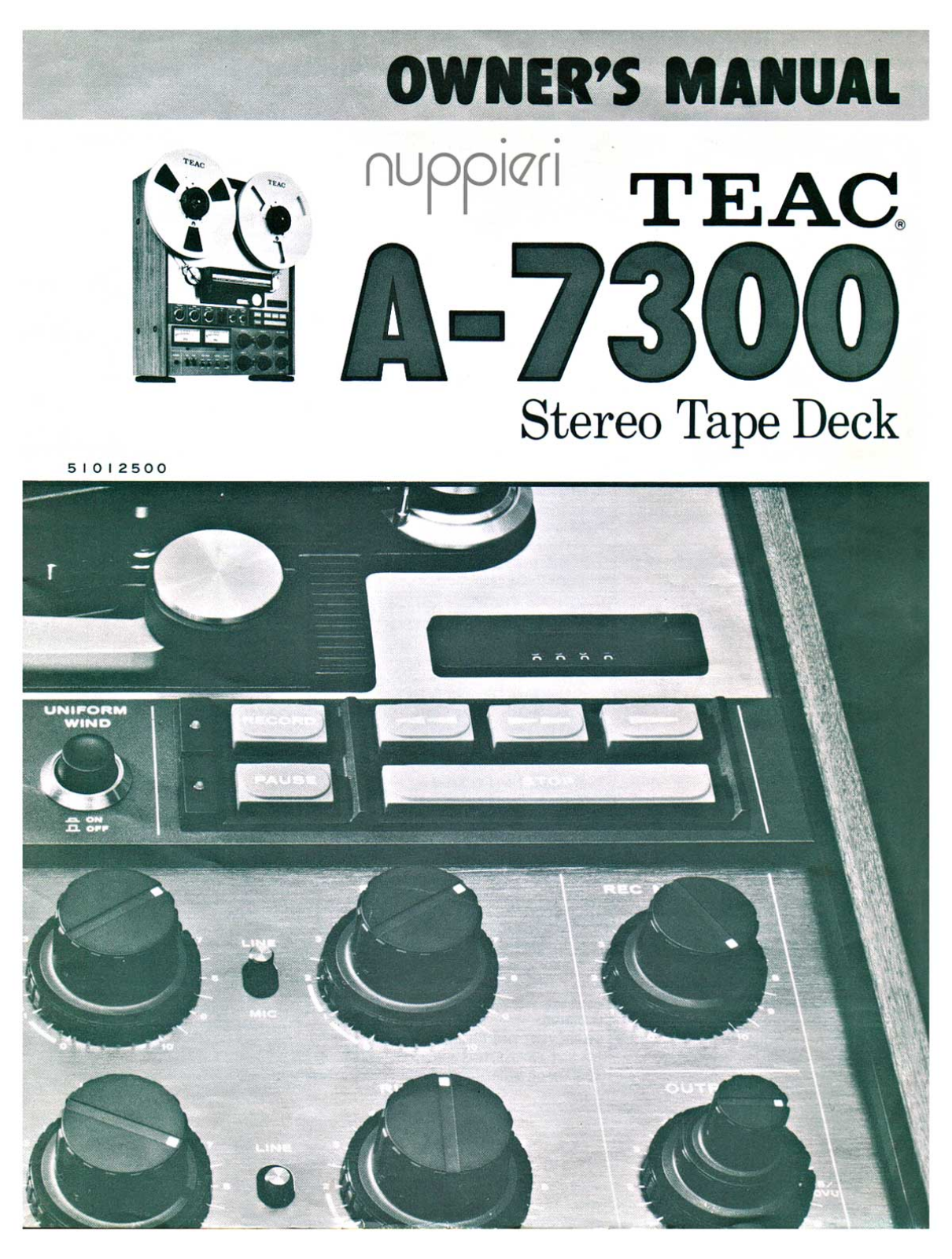 TEAC A-7300 Owners manual