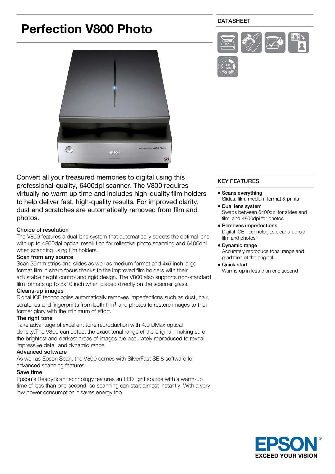 Epson B11B223401BY Product Data Sheet