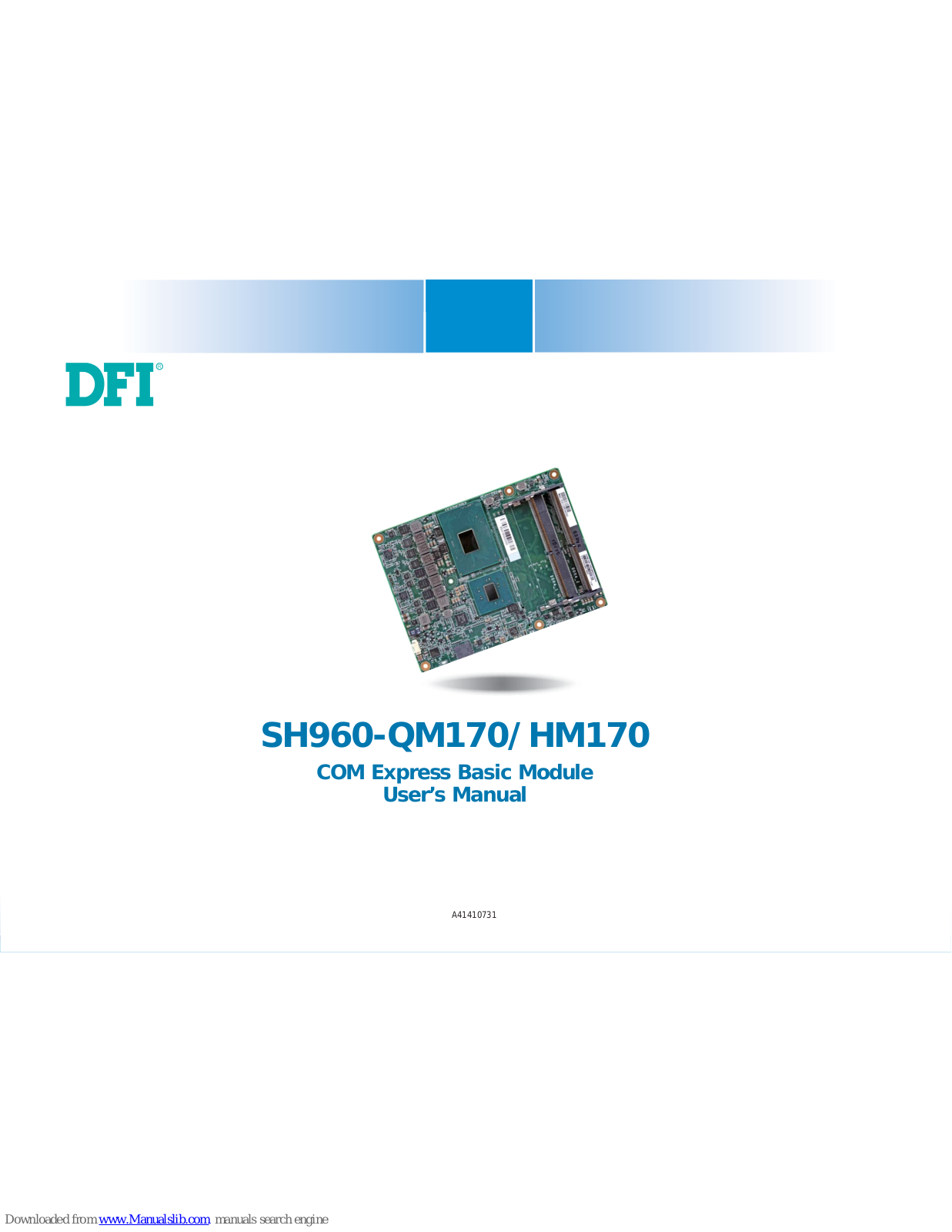 DFI SH960-QM170, SH960-HM170 User Manual