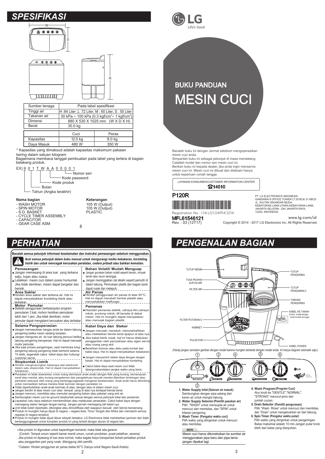 LG P120R Manual book