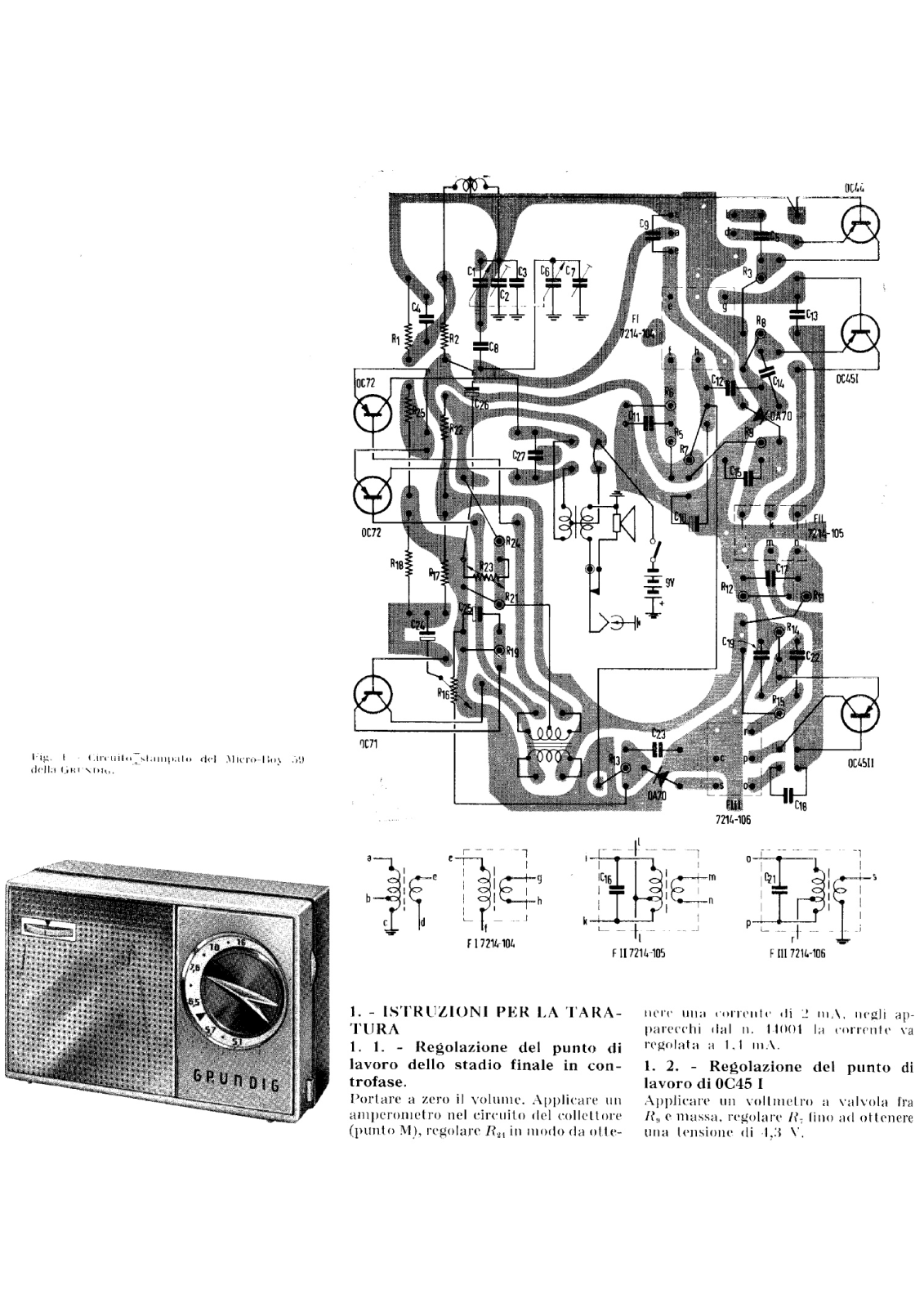 Grundig micro boy 59 pcb schematic