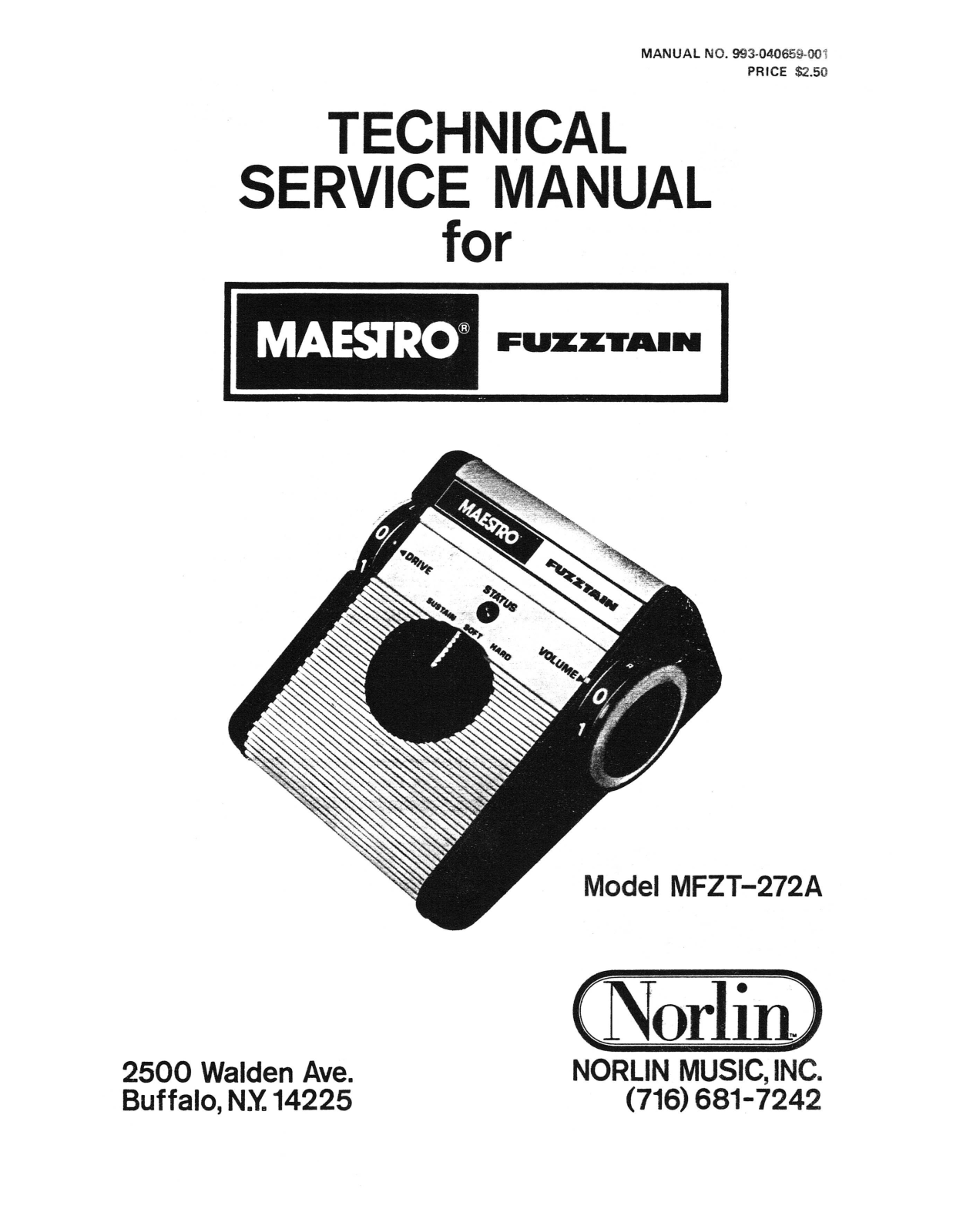 Norlin Music MFZT-272A Service Manual