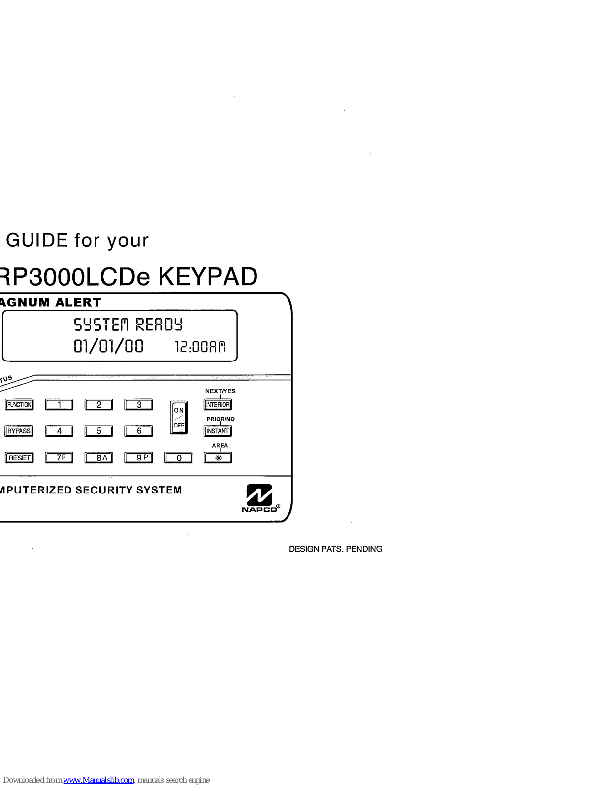 NAPCO RP3000LCDe Operating Manual